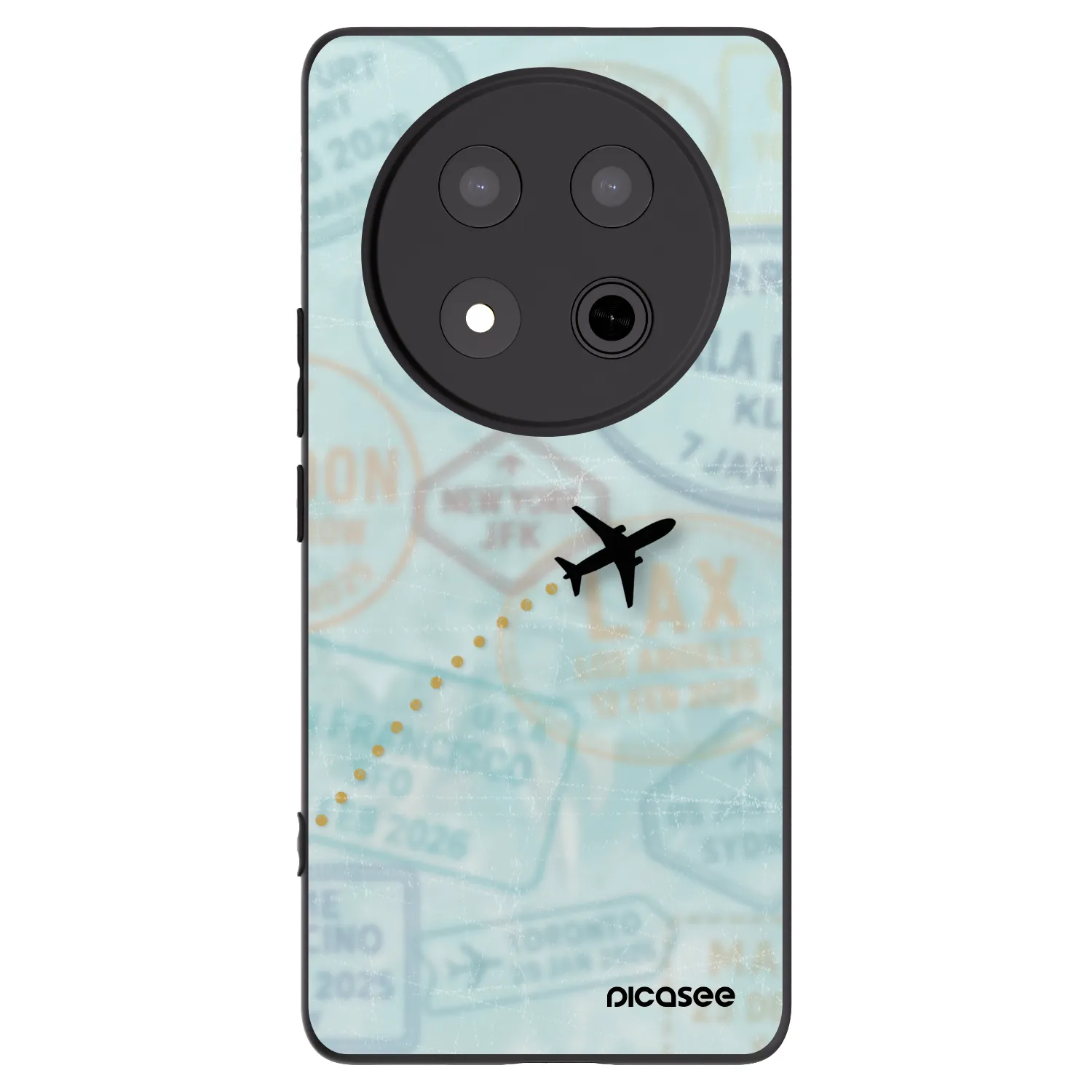 Picasee fekete szilikon tok az alábbi mobiltelefonokra Honor Magic7 Lite 5G - FLIGHT PATH