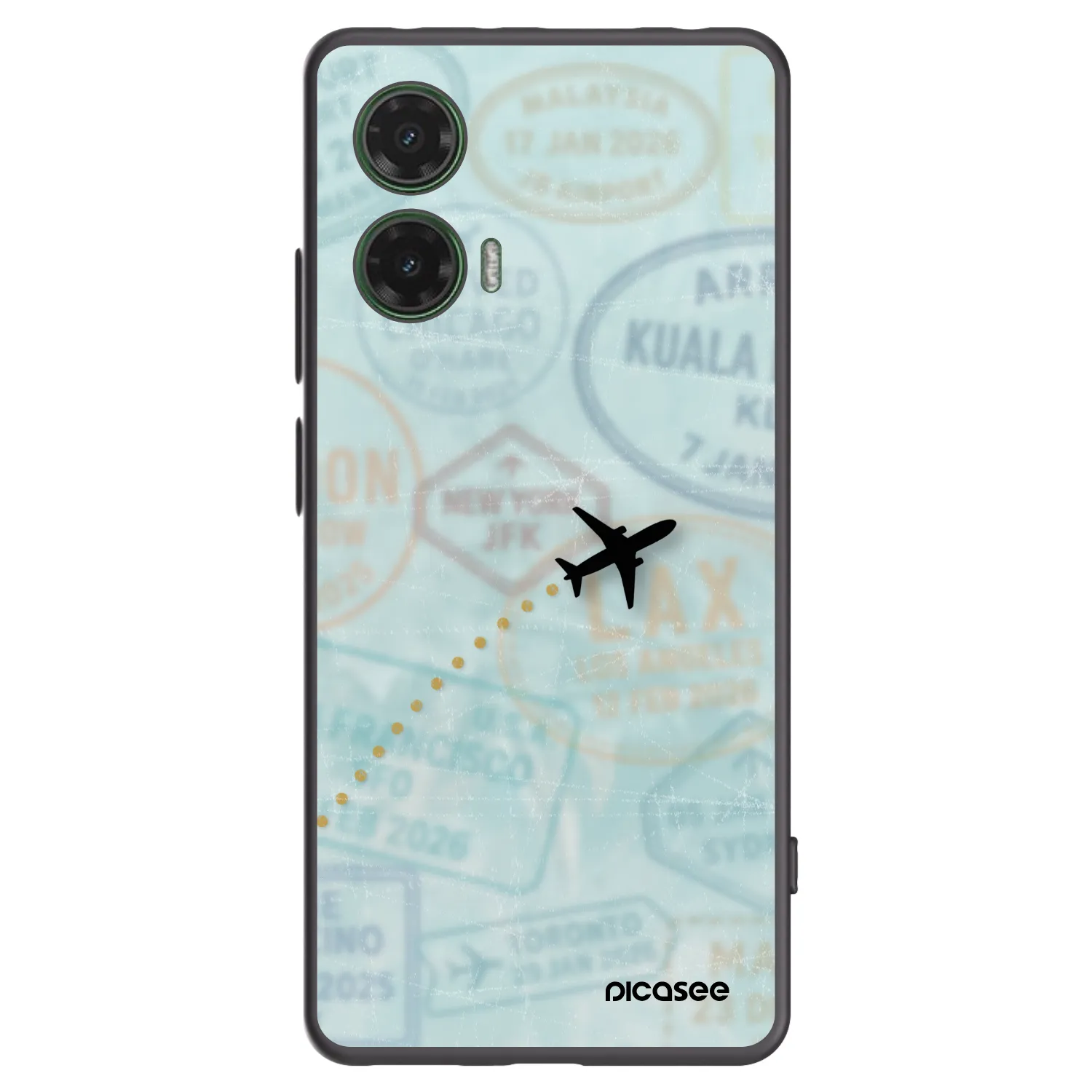 Picasee fekete szilikon tok az alábbi mobiltelefonokra Motorola Moto G35 5G - FLIGHT PATH