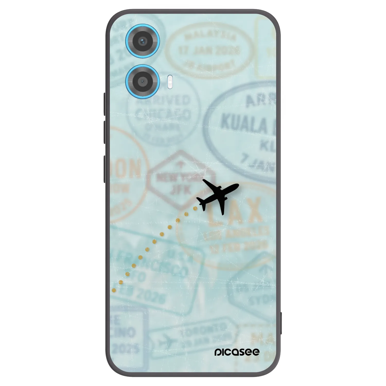 Picasee fekete szilikon tok az alábbi mobiltelefonokra Motorola Moto G34 5G - FLIGHT PATH