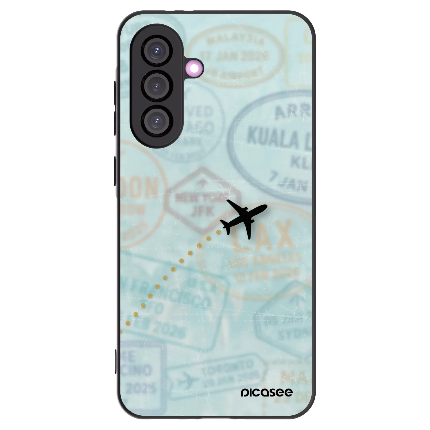 Picasee fekete szilikon tok az alábbi mobiltelefonokra Samsung Galaxy A36 5G - FLIGHT PATH