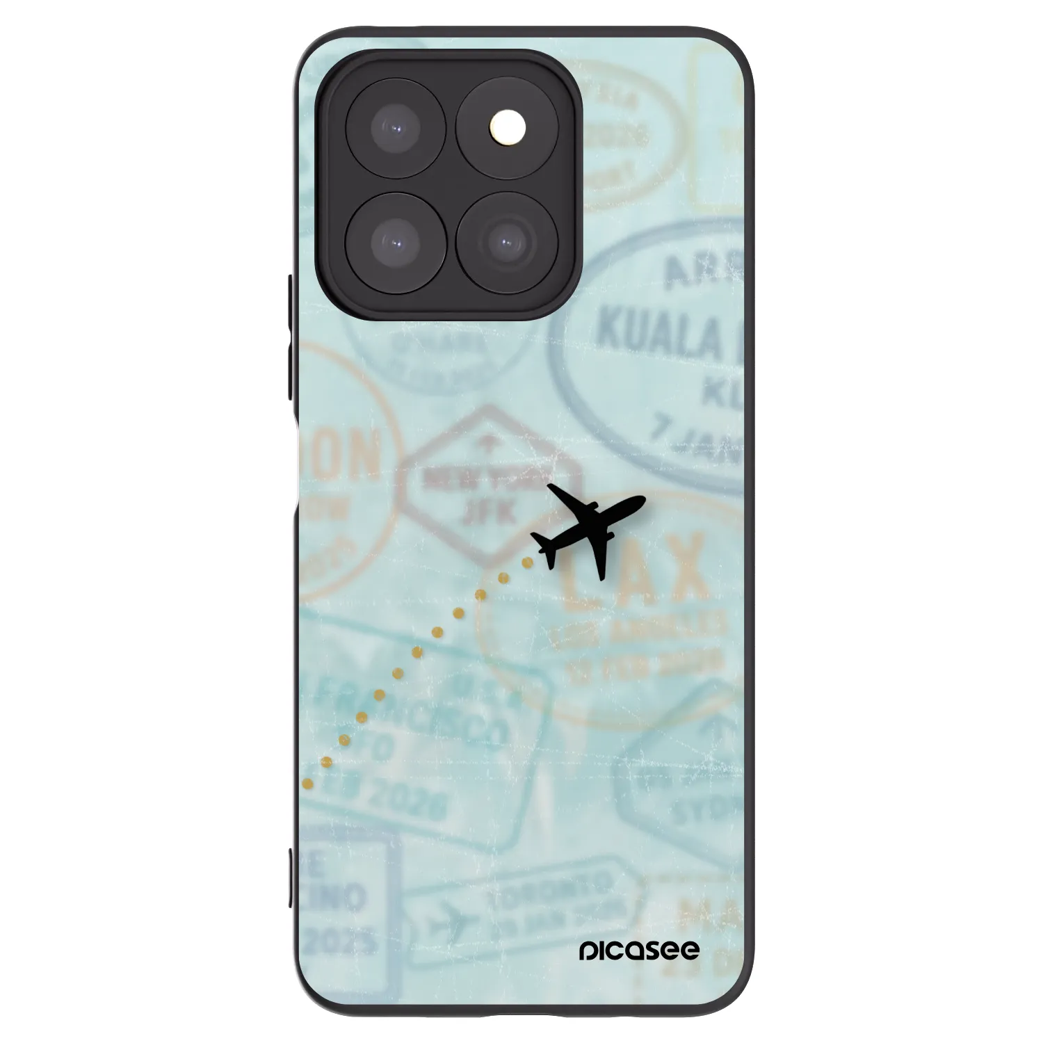Picasee fekete szilikon tok az alábbi mobiltelefonokra Honor X8c - FLIGHT PATH