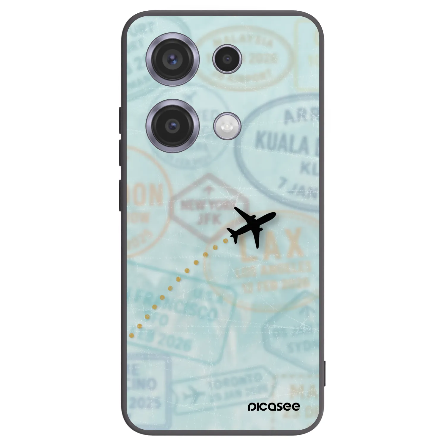 Picasee fekete szilikon tok az alábbi mobiltelefonokra Xiaomi Redmi Note 14S - FLIGHT PATH