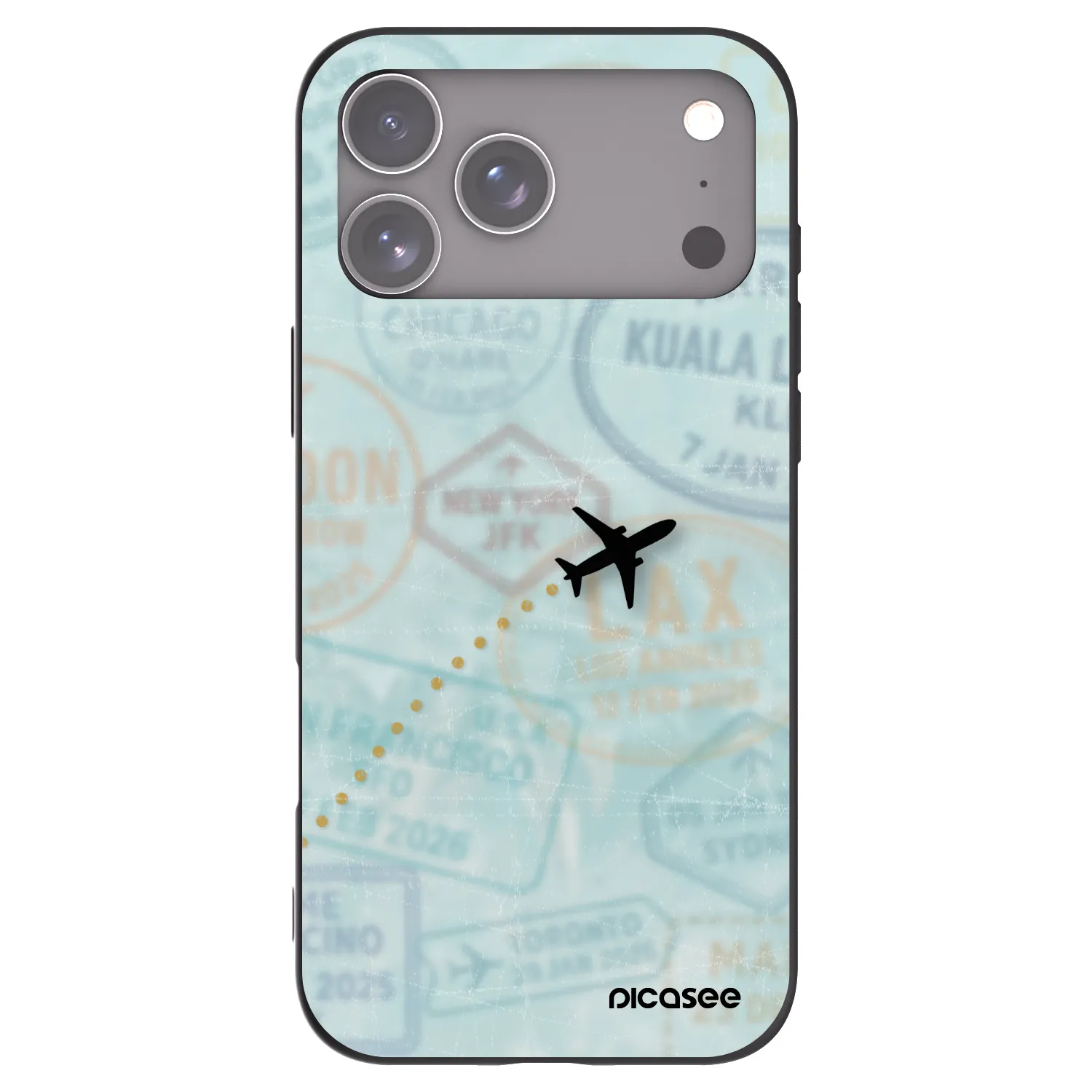 Picasee fekete szilikon tok az alábbi mobiltelefonokra Apple iPhone 17 Pro Max - FLIGHT PATH