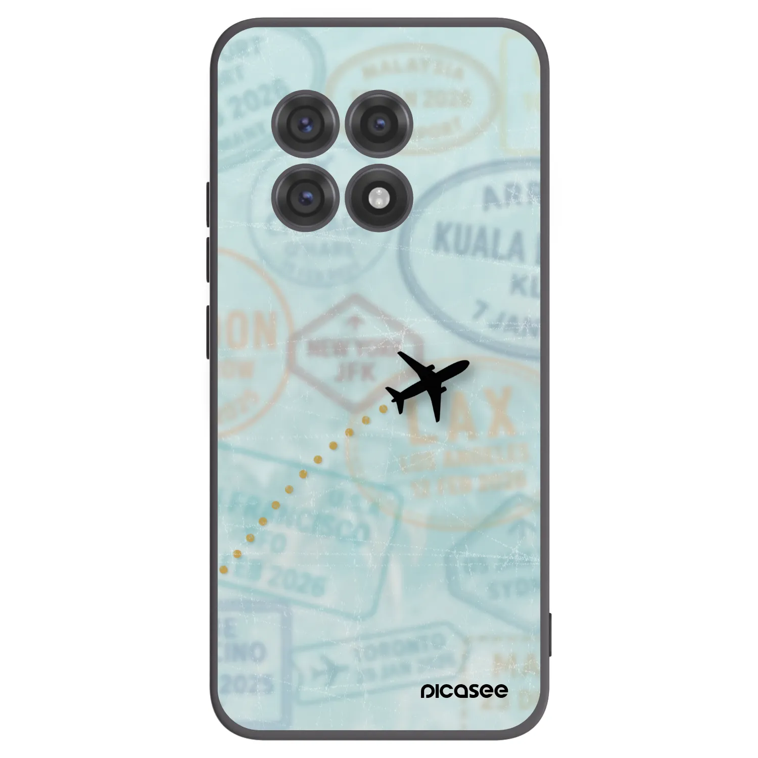 Picasee fekete szilikon tok az alábbi mobiltelefonokra OnePlus 13R 5G - FLIGHT PATH