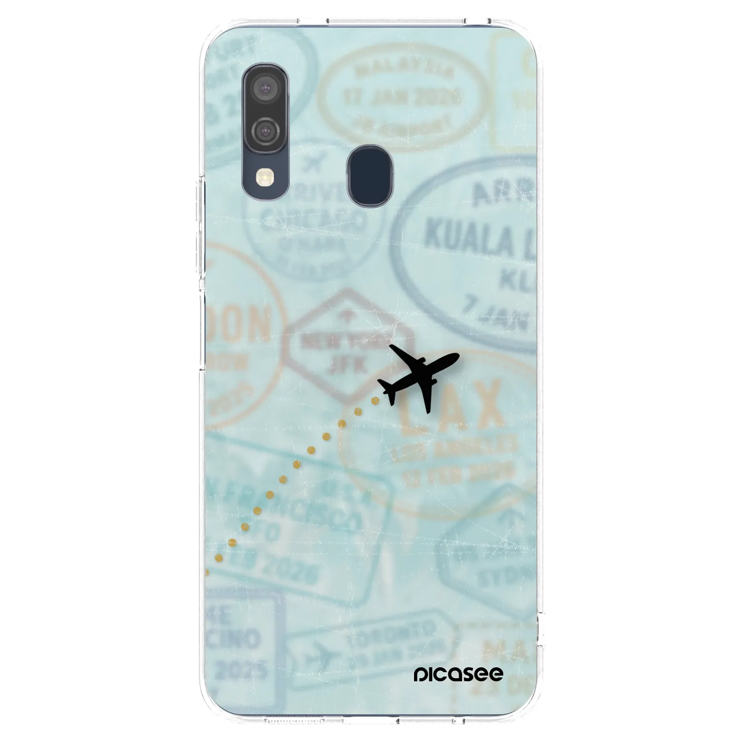 Picasee átlátszó szilikon tok az alábbi mobiltelefonokra Samsung Galaxy A40 A405F - FLIGHT PATH