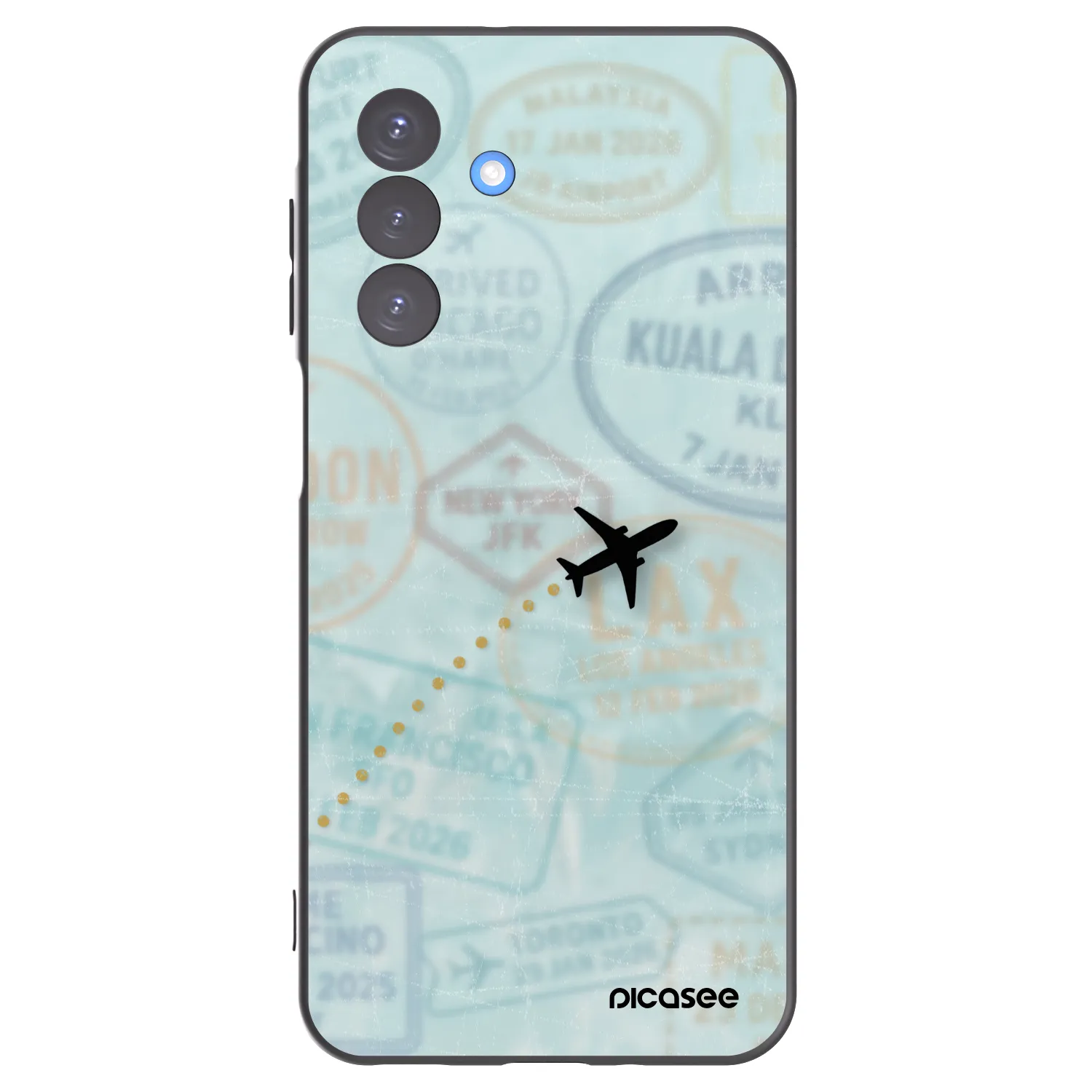 Picasee fekete szilikon tok az alábbi mobiltelefonokra Samsung Galaxy A17 5G - FLIGHT PATH