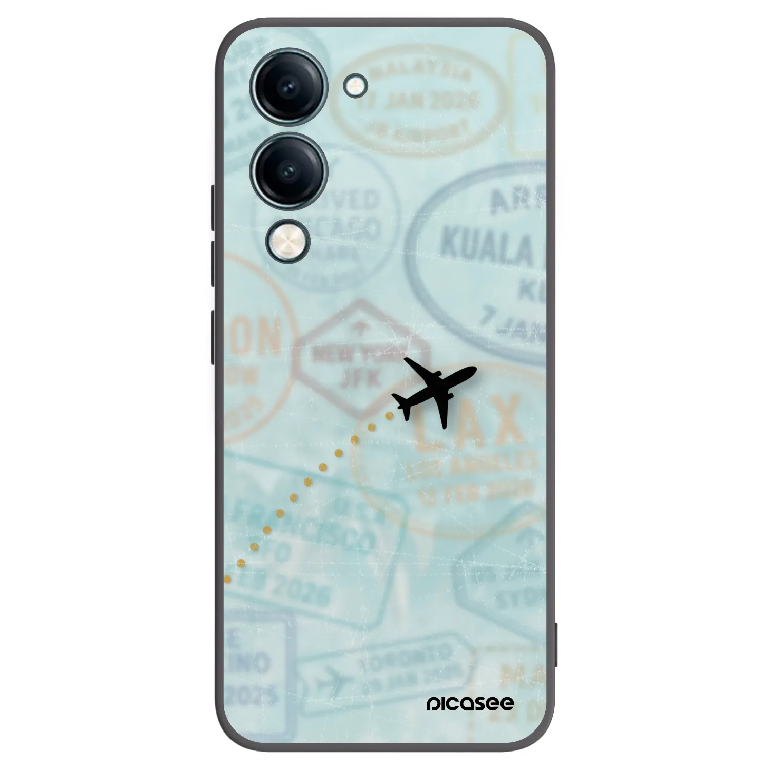 Picasee fekete szilikon tok az alábbi mobiltelefonokra Vivo Y29s 5G - FLIGHT PATH