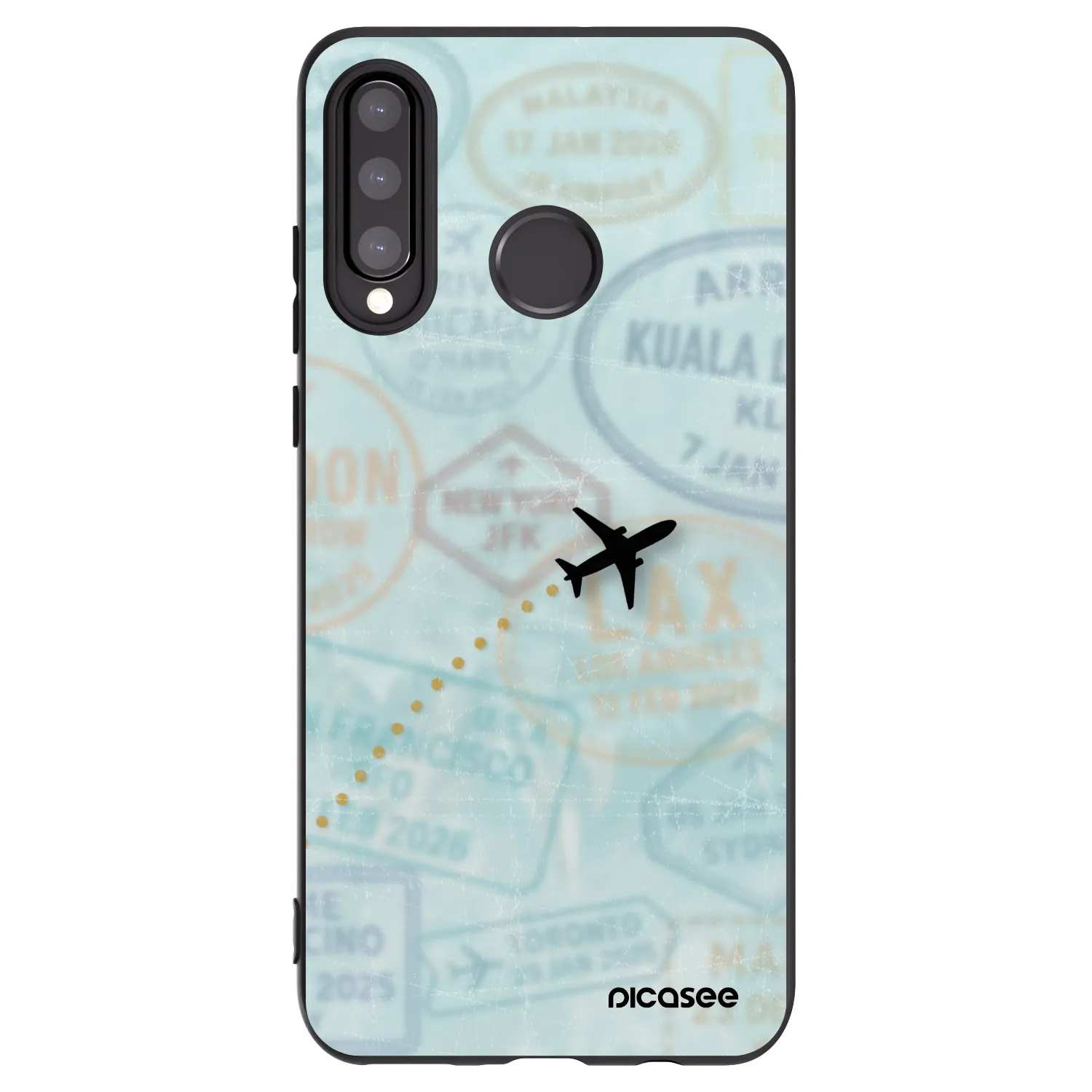 Picasee fekete szilikon tok az alábbi mobiltelefonokra Huawei P30 Lite - FLIGHT PATH