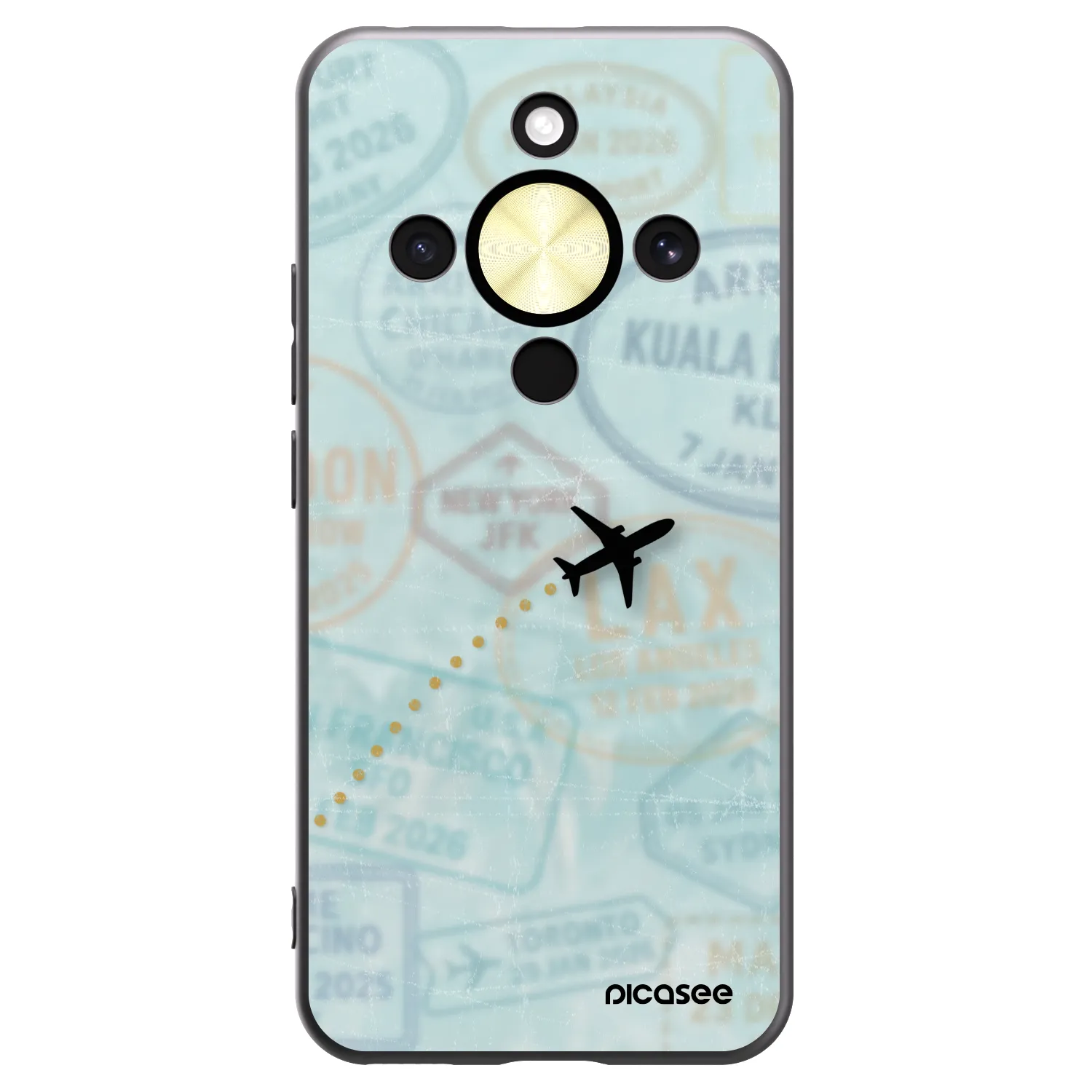 Picasee fekete szilikon tok az alábbi mobiltelefonokra Honor Magic8 Lite 5G - FLIGHT PATH