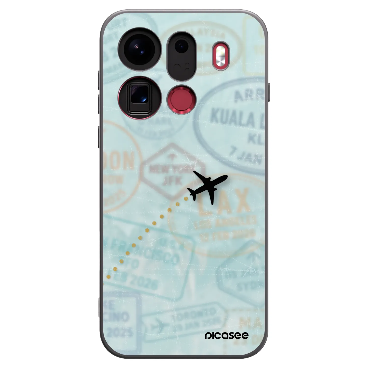 Picasee fekete szilikon tok az alábbi mobiltelefonokra OPPO Find X9 Pro - FLIGHT PATH