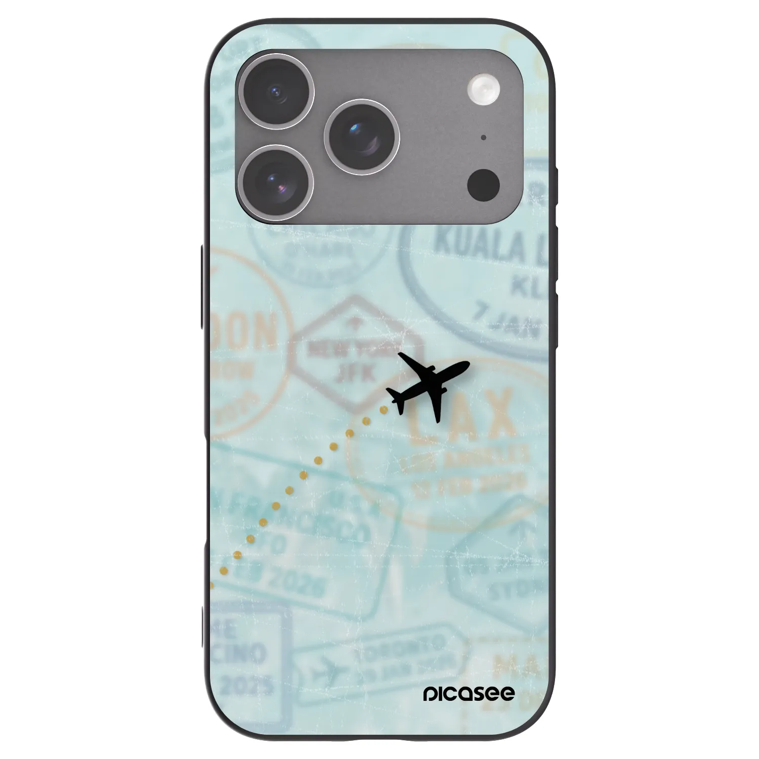 Picasee fekete szilikon tok az alábbi mobiltelefonokra Apple iPhone 18 Pro - FLIGHT PATH