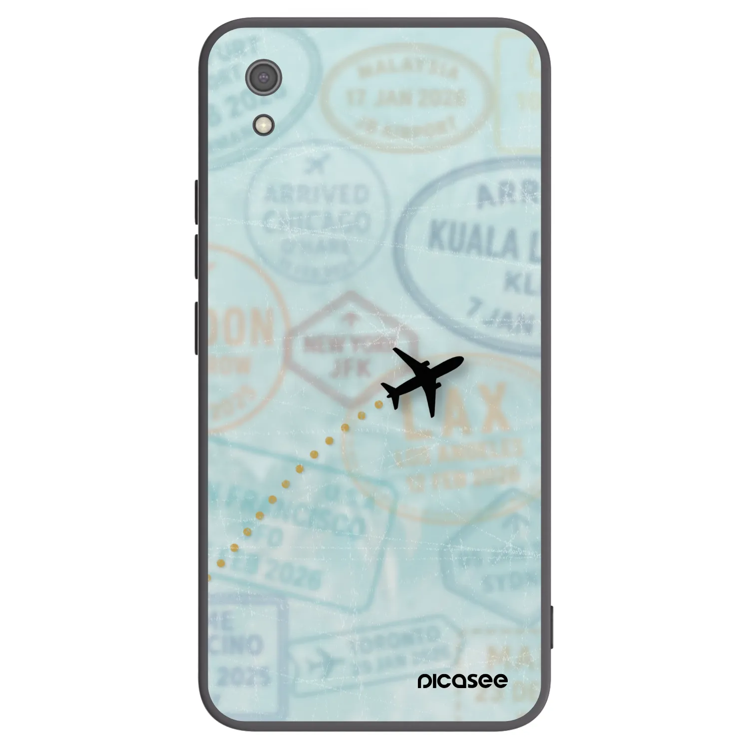 Picasee fekete szilikon tok az alábbi mobiltelefonokra Xiaomi Redmi 7A - FLIGHT PATH