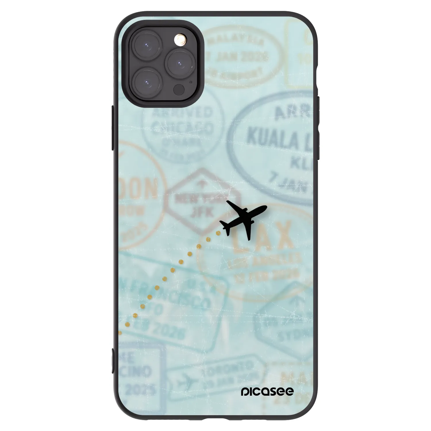 Picasee fekete szilikon tok az alábbi mobiltelefonokra Apple iPhone 11 Pro Max - FLIGHT PATH