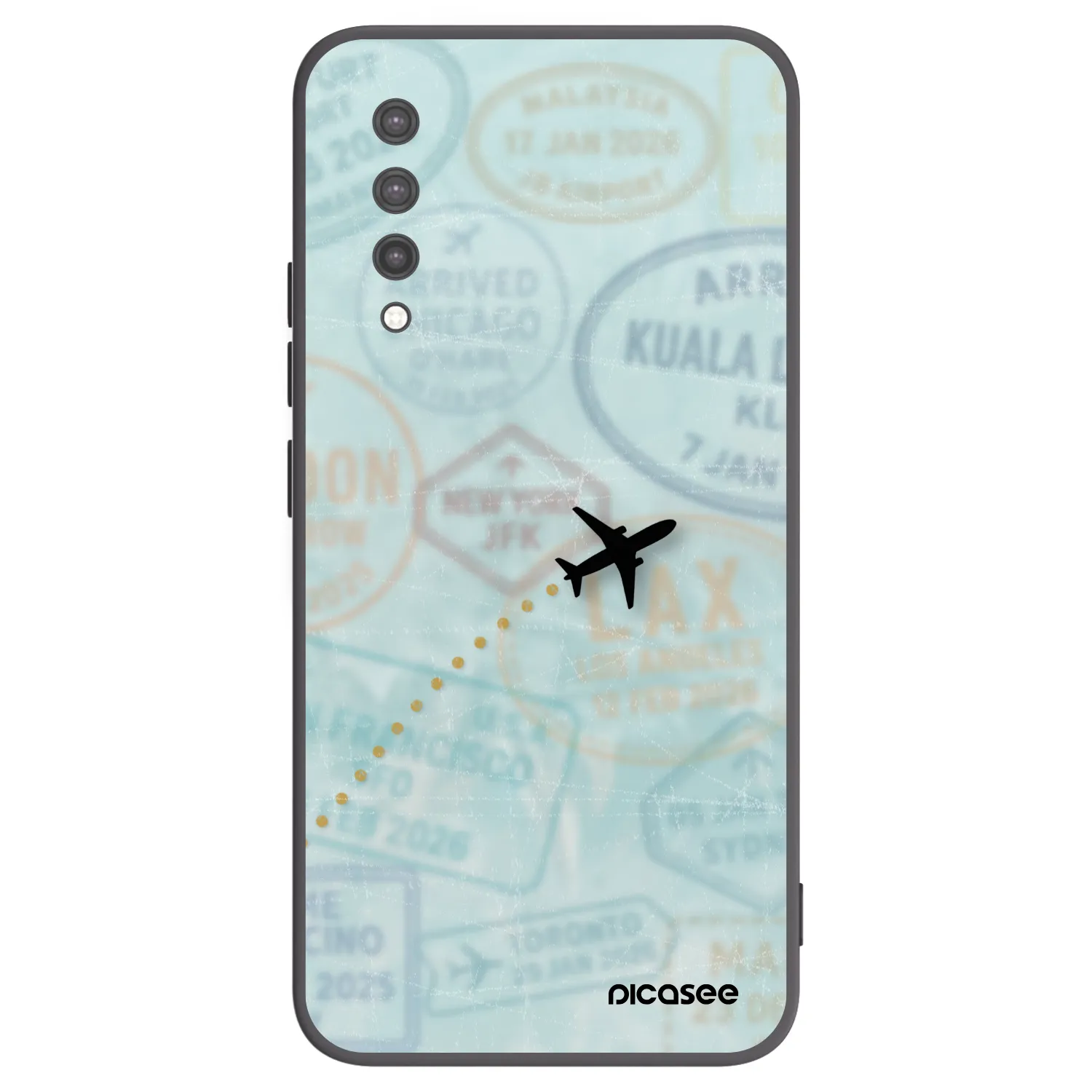 Picasee fekete szilikon tok az alábbi mobiltelefonokra Xiaomi Mi 9 Lite - FLIGHT PATH