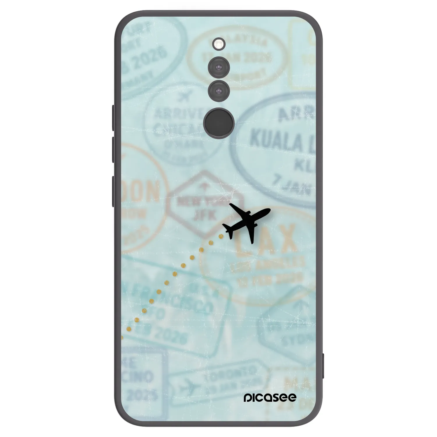 Picasee fekete szilikon tok az alábbi mobiltelefonokra Xiaomi Redmi 8 - FLIGHT PATH