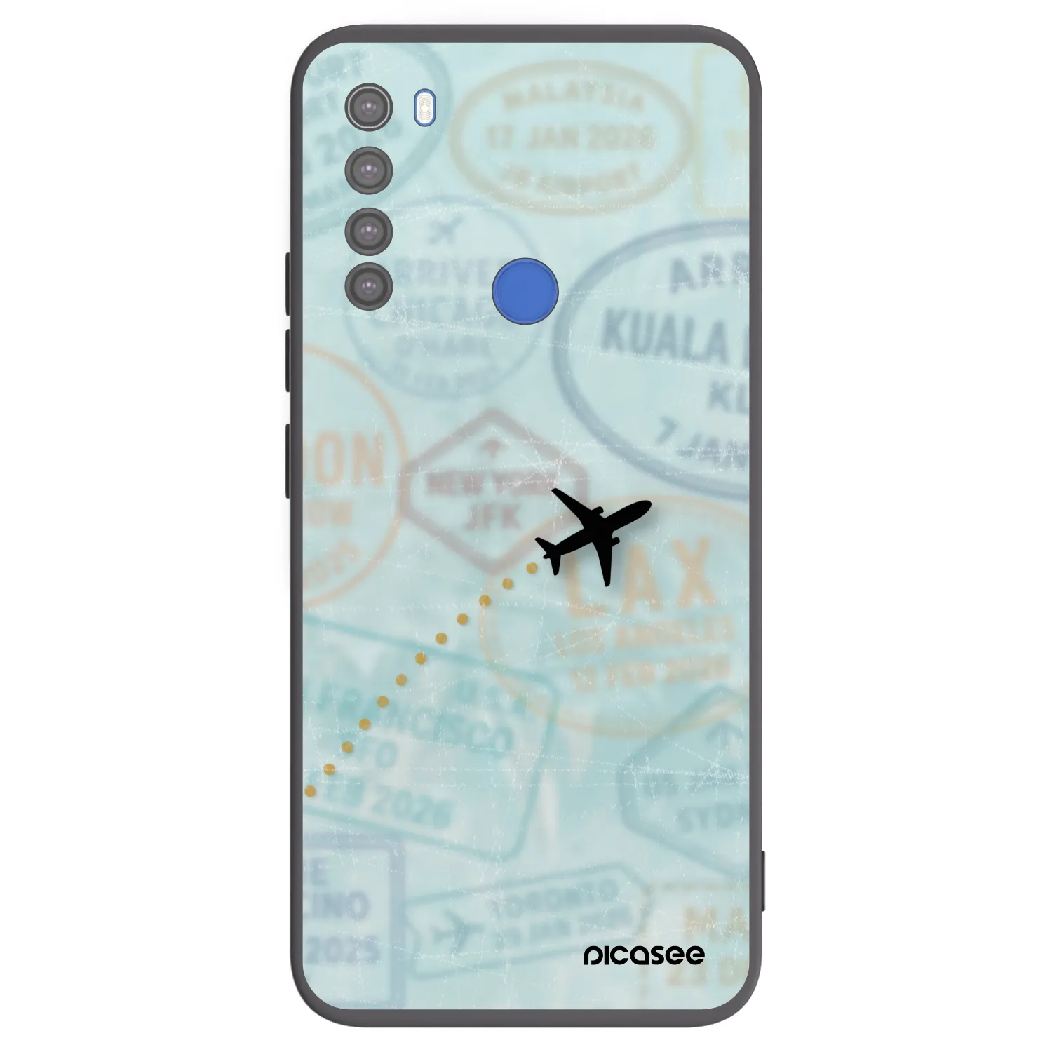 Picasee fekete szilikon tok az alábbi mobiltelefonokra Xiaomi Redmi Note 8T - FLIGHT PATH