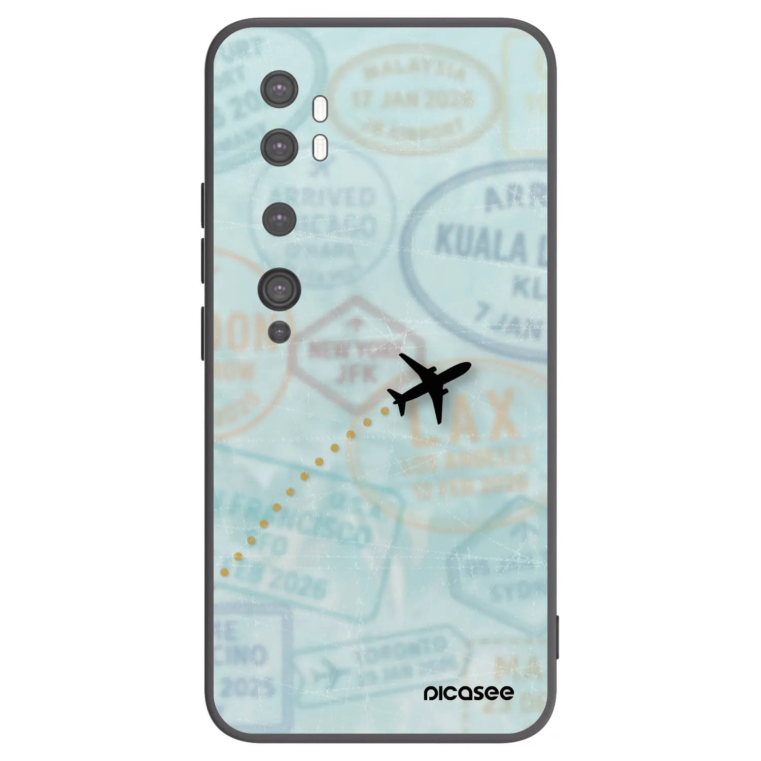 Picasee fekete szilikon tok az alábbi mobiltelefonokra Xiaomi Mi Note 10 (Pro) - FLIGHT PATH