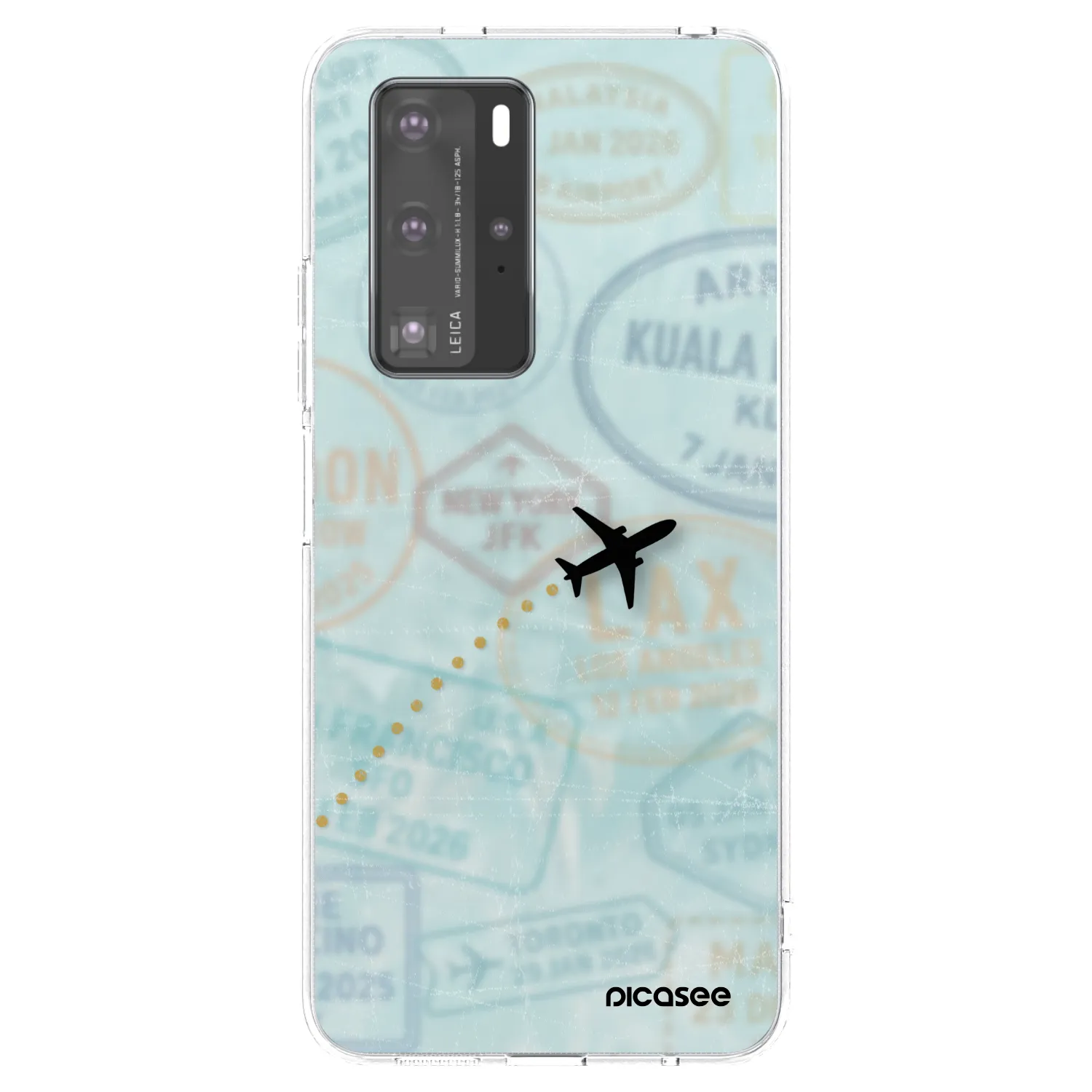 Picasee átlátszó szilikon tok az alábbi mobiltelefonokra Huawei P40 Pro - FLIGHT PATH