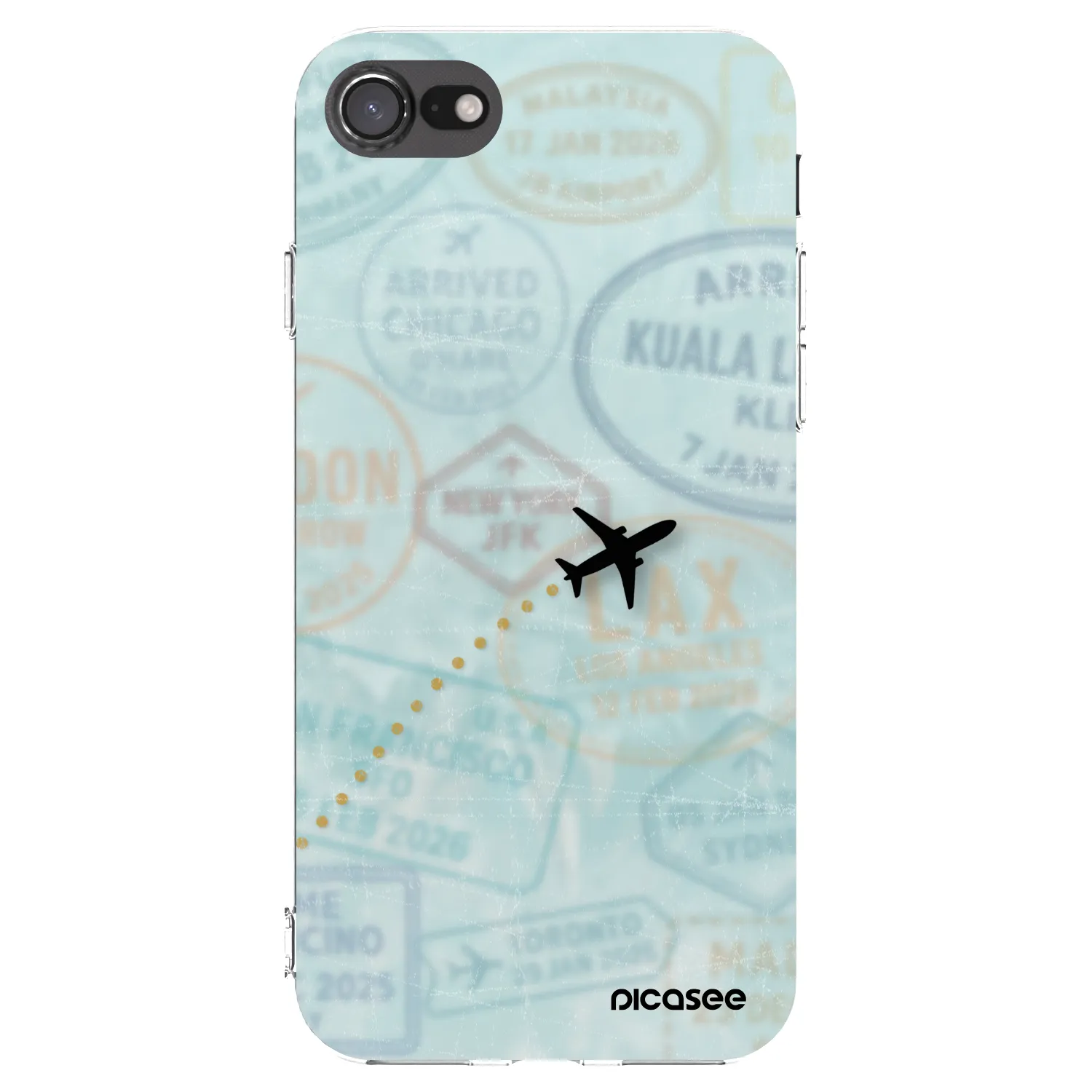 Picasee átlátszó szilikon tok az alábbi mobiltelefonokra Apple iPhone SE 2020 - FLIGHT PATH