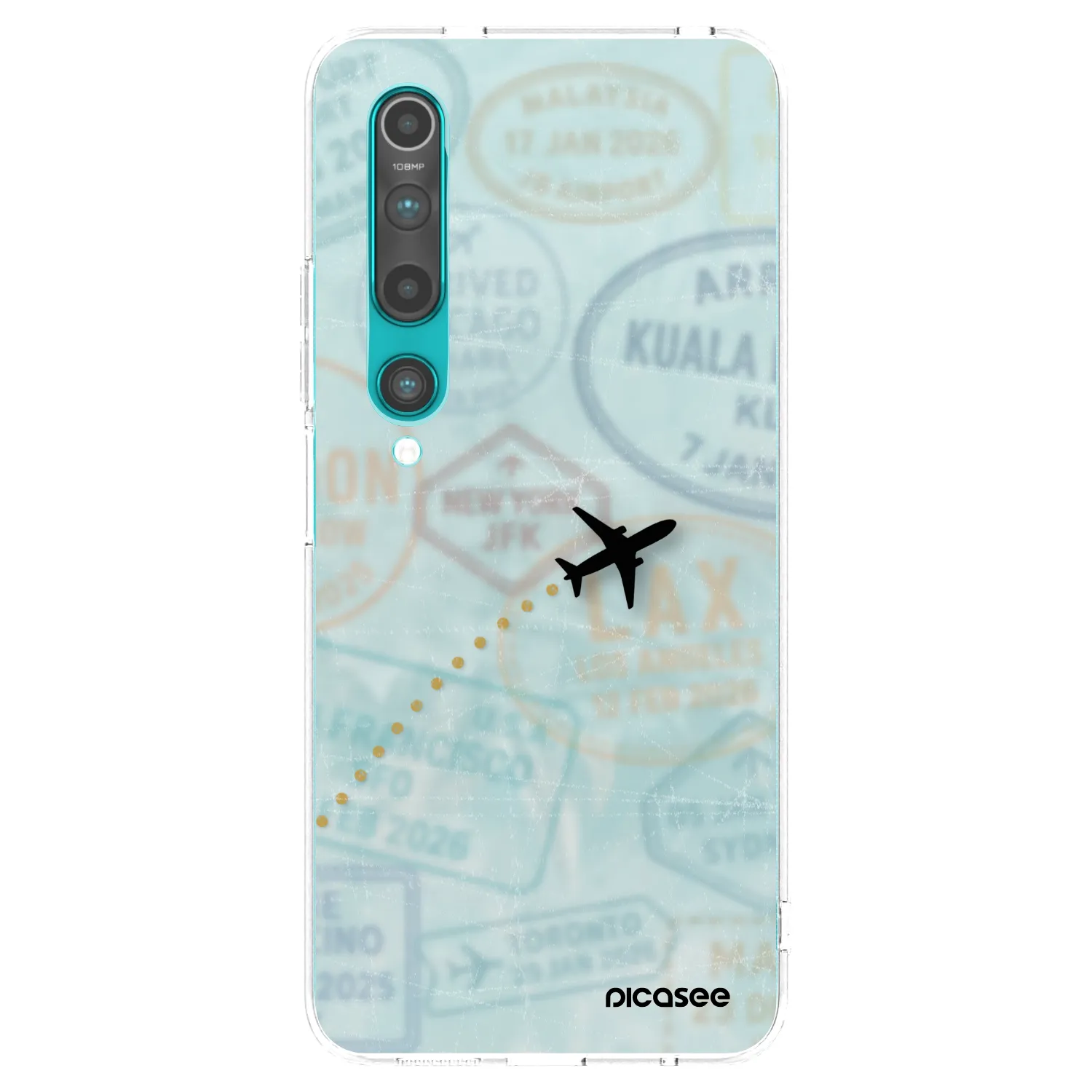 Picasee átlátszó szilikon tok az alábbi mobiltelefonokra Xiaomi Mi 10 - FLIGHT PATH