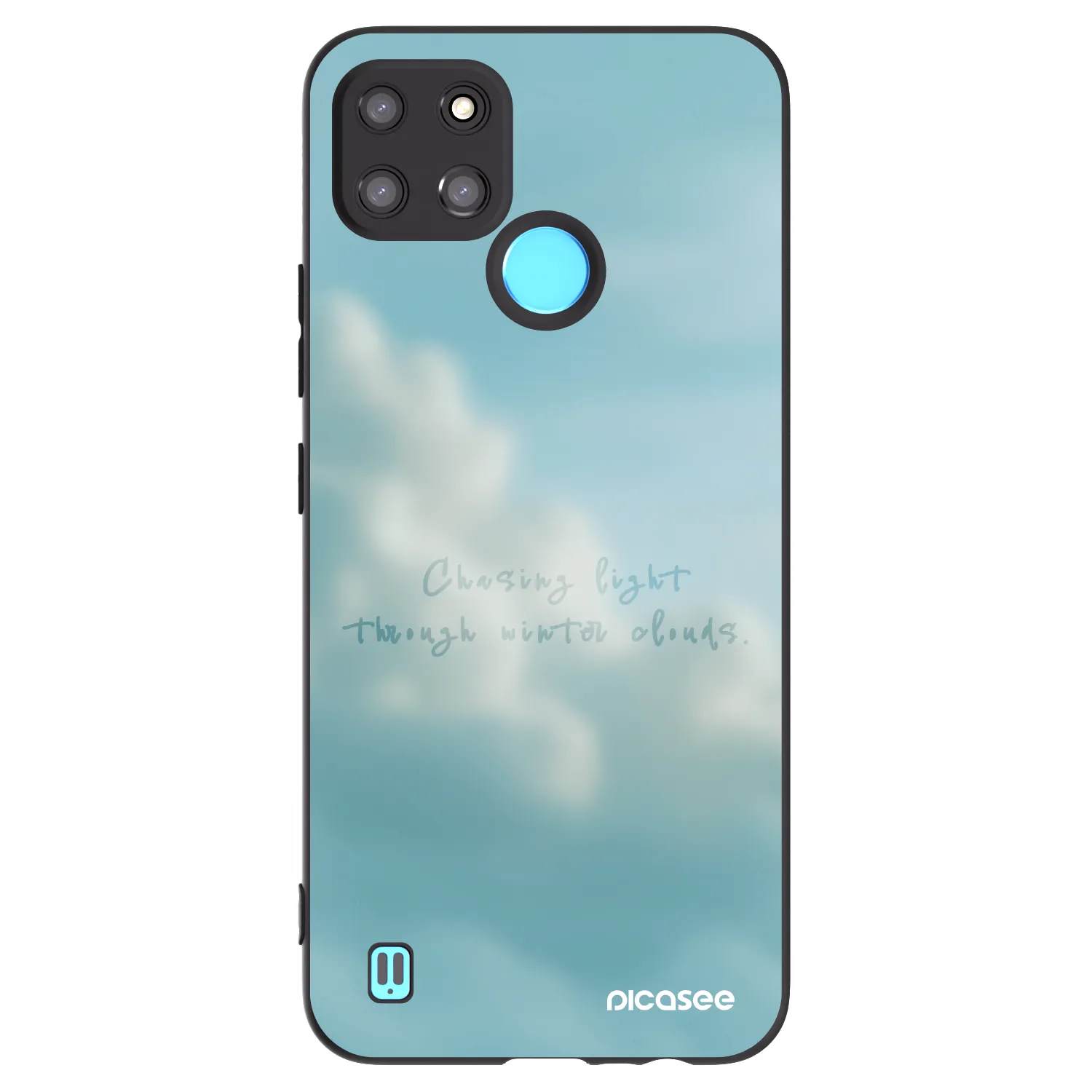Picasee fekete szilikon tok az alábbi mobiltelefonokra Realme C21Y - CHASiNG LIGHT