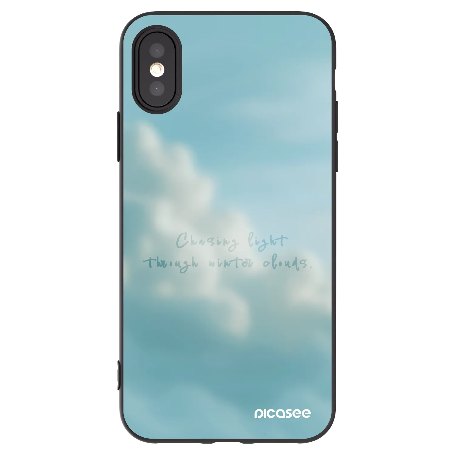 Picasee fekete szilikon tok az alábbi mobiltelefonokra Apple iPhone X/XS - CHASiNG LIGHT