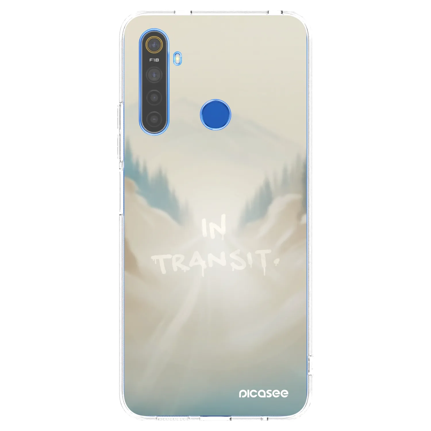 Picasee átlátszó szilikon tok az alábbi mobiltelefonokra Realme 5 - IN TRANSIT