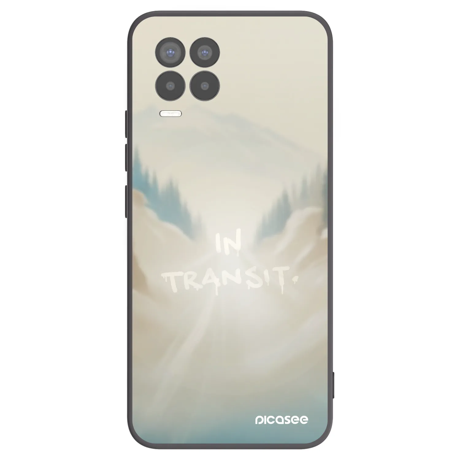 Picasee fekete szilikon tok az alábbi mobiltelefonokra Realme 8 Pro - IN TRANSIT
