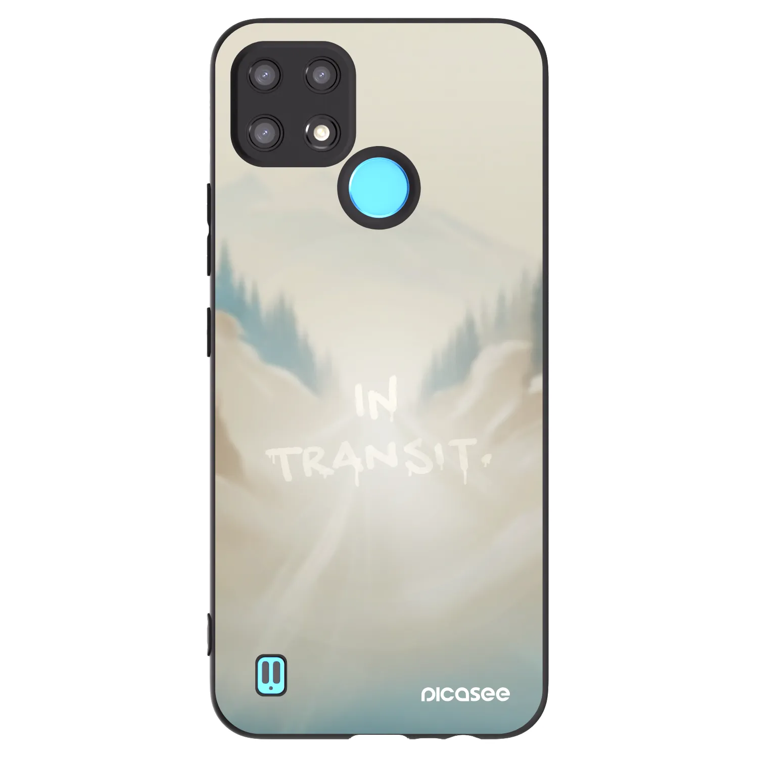 Picasee fekete szilikon tok az alábbi mobiltelefonokra Realme C21 - IN TRANSIT