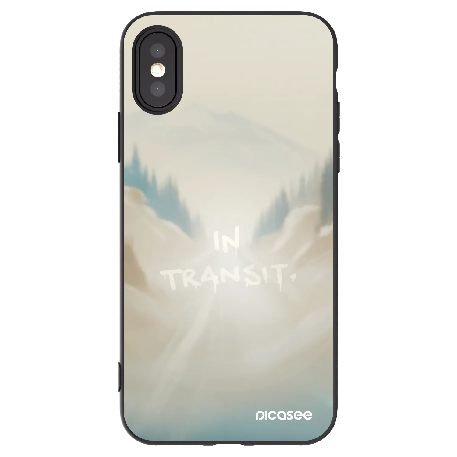 Picasee fekete szilikon tok az alábbi mobiltelefonokra Apple iPhone X/XS - IN TRANSIT