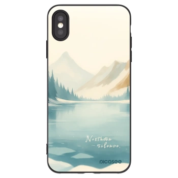 Picasee fekete szilikon tok az alábbi mobiltelefonokra Apple iPhone XS Max - NOTHERN SILENCE