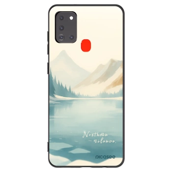 Picasee fekete szilikon tok az alábbi mobiltelefonokra Samsung Galaxy A21s - NOTHERN SILENCE