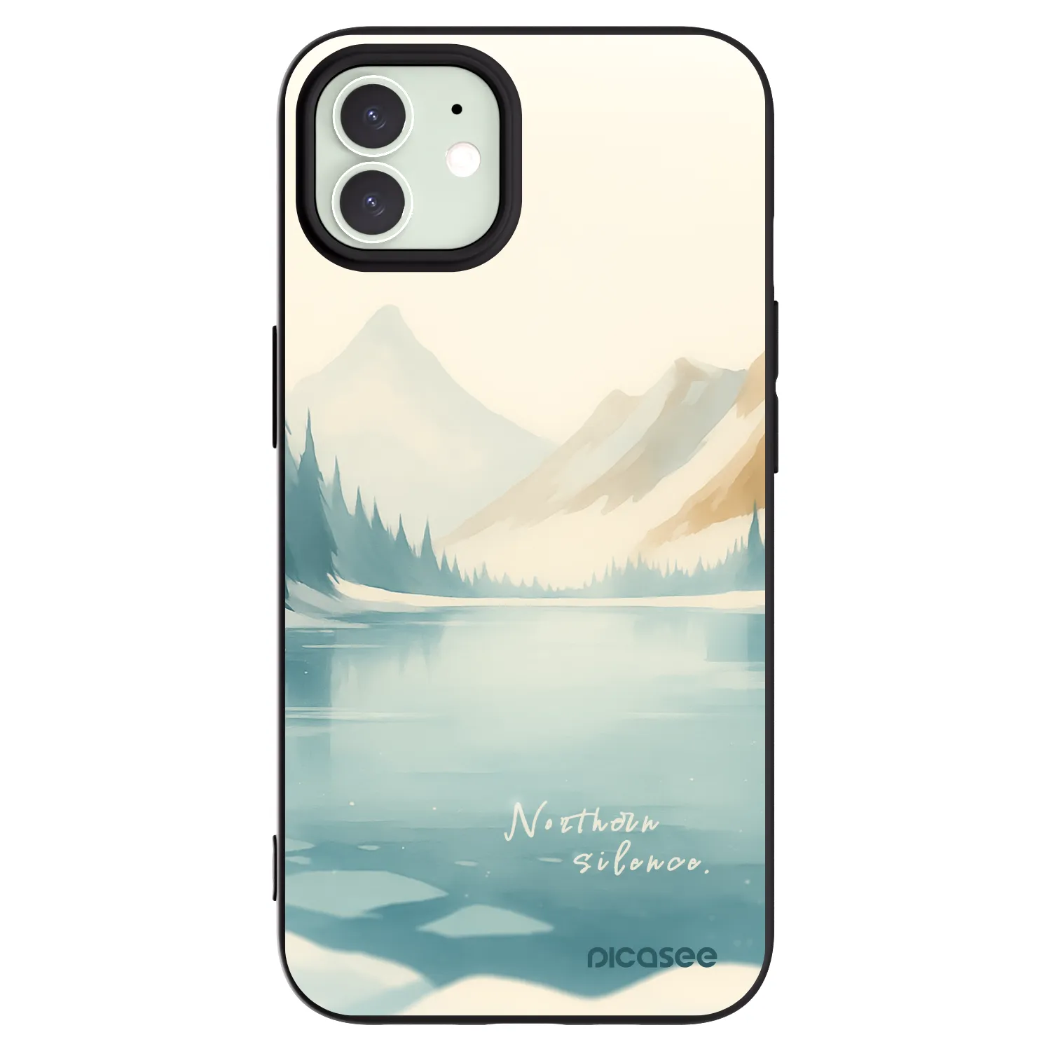 Picasee fekete szilikon tok az alábbi mobiltelefonokra Apple iPhone 12 - NOTHERN SILENCE