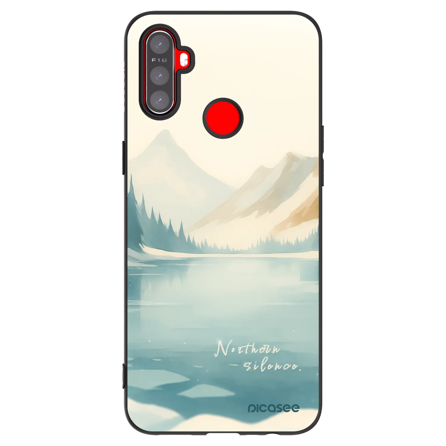 Picasee fekete szilikon tok az alábbi mobiltelefonokra Realme C3 - NOTHERN SILENCE
