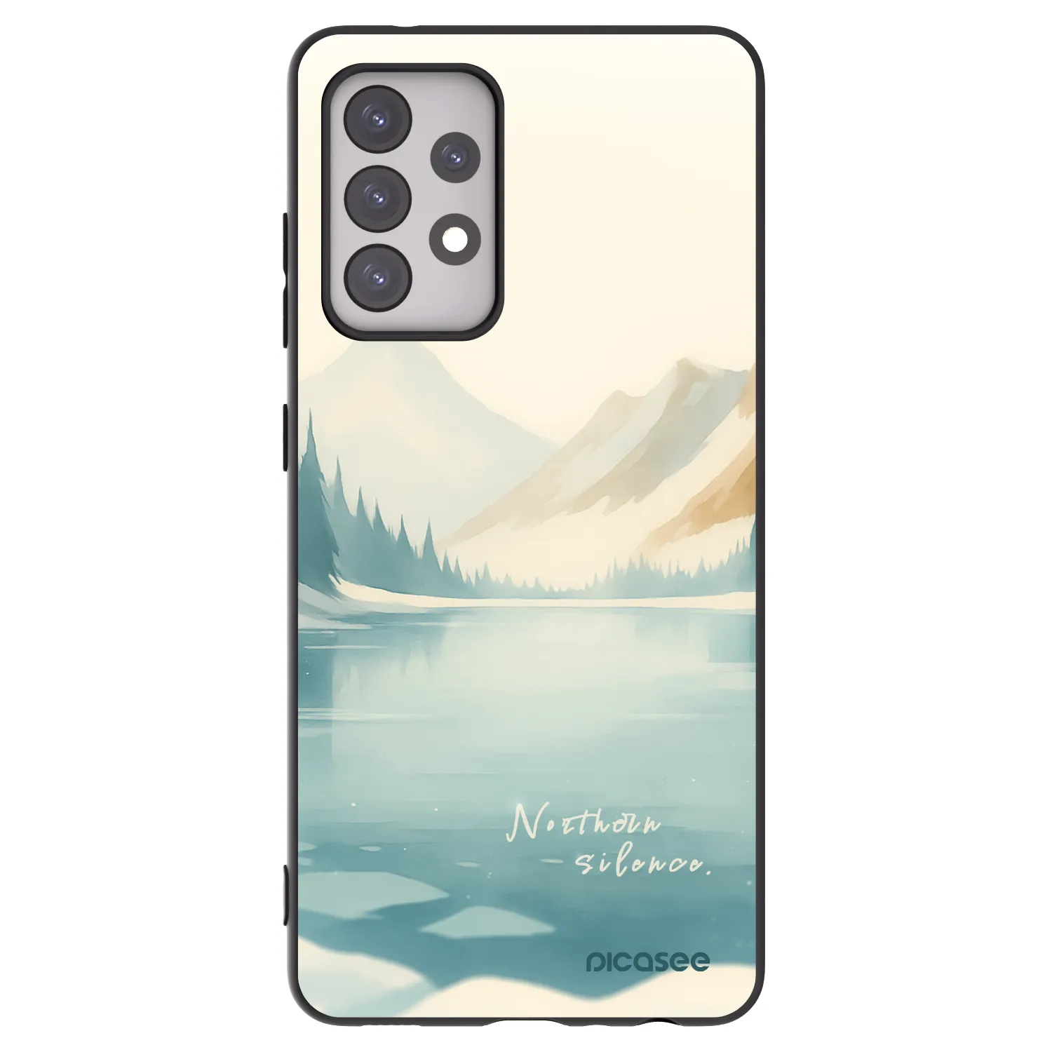 Picasee fekete szilikon tok az alábbi mobiltelefonokra Samsung Galaxy A52 5G A525F - NOTHERN SILENCE