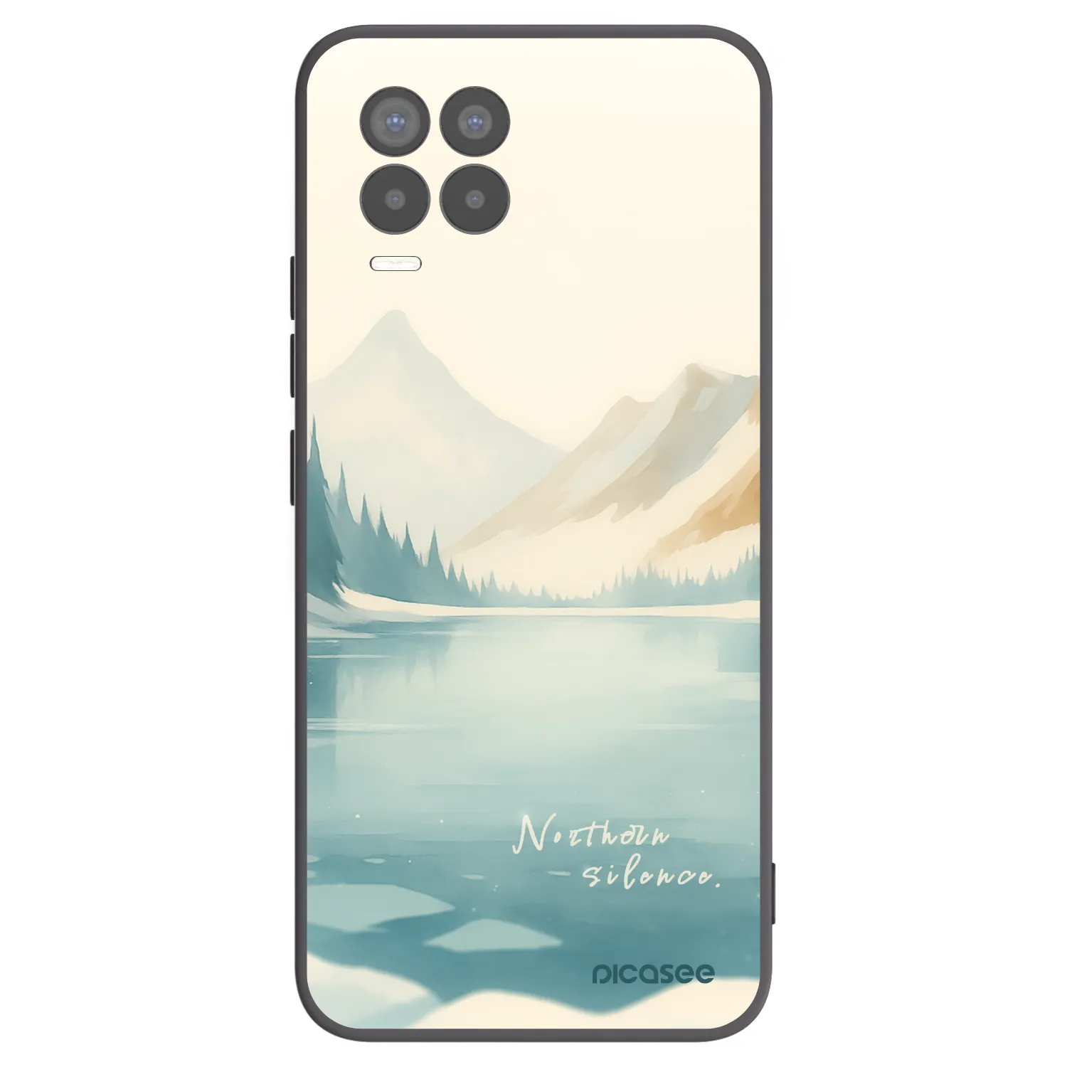 Picasee fekete szilikon tok az alábbi mobiltelefonokra Realme 8 Pro - NOTHERN SILENCE