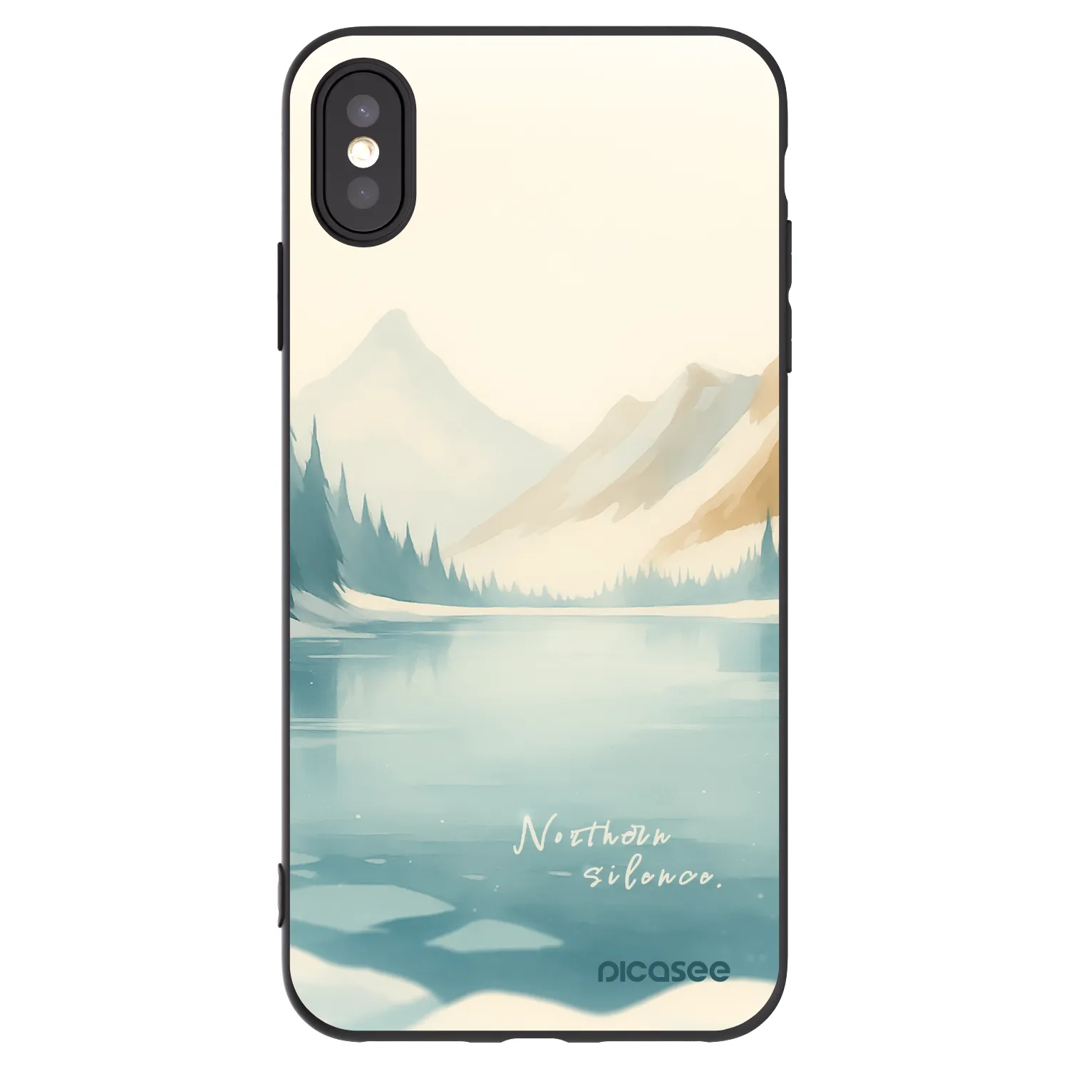 Picasee fekete szilikon tok az alábbi mobiltelefonokra Apple iPhone XS Max - NOTHERN SILENCE