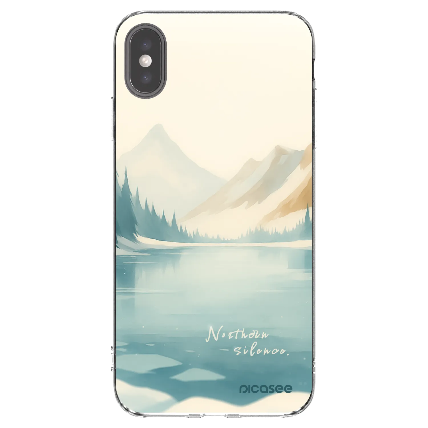 Picasee átlátszó szilikon tok az alábbi mobiltelefonokra Apple iPhone XS Max - NOTHERN SILENCE