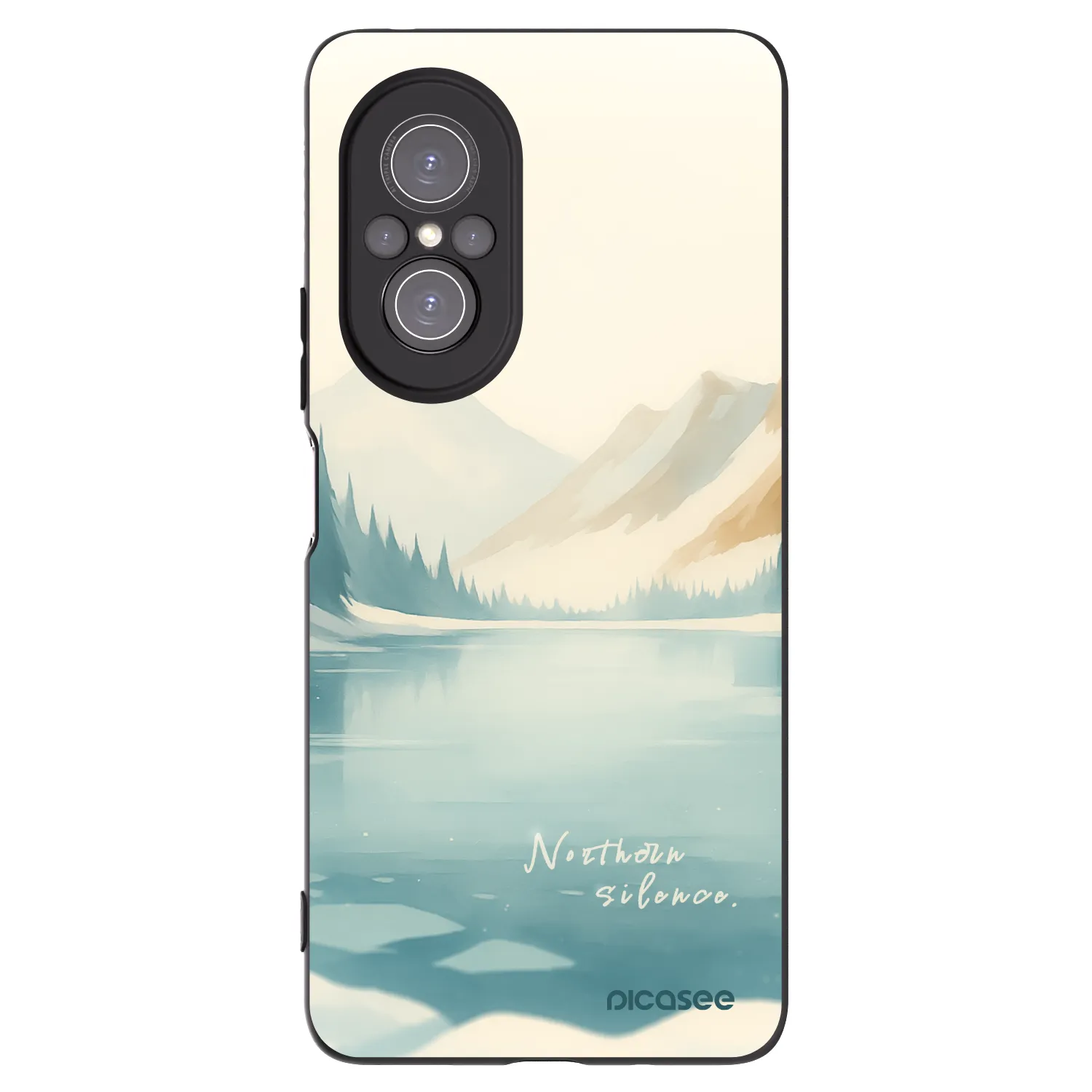 Picasee fekete szilikon tok az alábbi mobiltelefonokra Huawei Nova 9 SE - NOTHERN SILENCE
