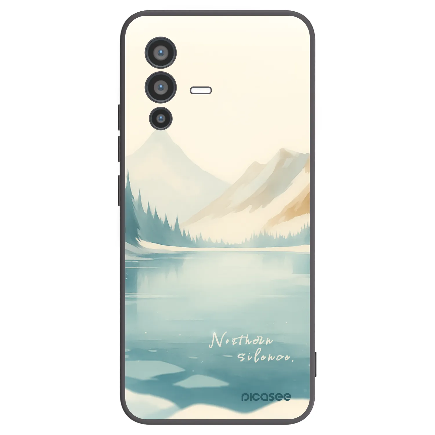 Picasee fekete szilikon tok az alábbi mobiltelefonokra Vivo V23 5G - NOTHERN SILENCE