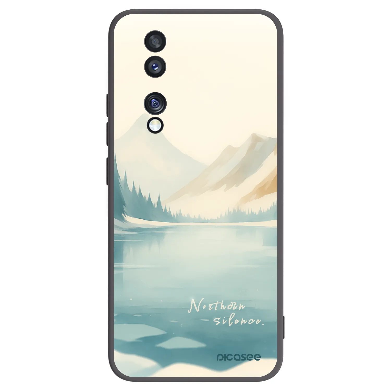 Picasee fekete szilikon tok az alábbi mobiltelefonokra Honor 70 - NOTHERN SILENCE