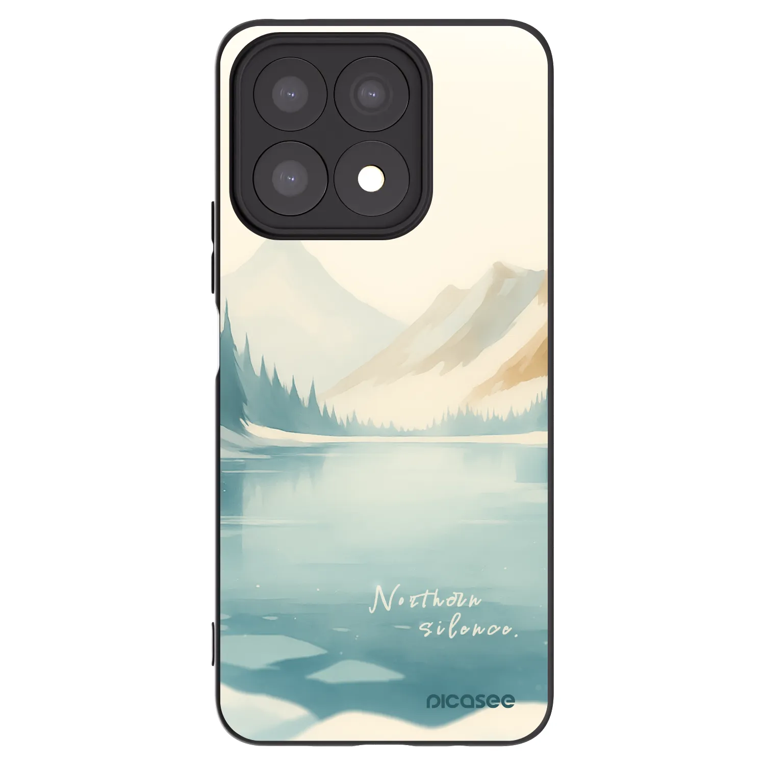 Picasee fekete szilikon tok az alábbi mobiltelefonokra Honor X8a - NOTHERN SILENCE