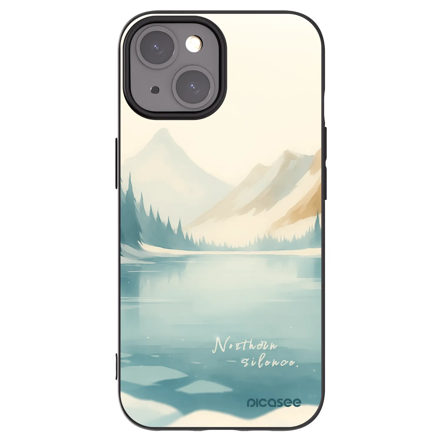 Picasee fekete szilikon tok az alábbi mobiltelefonokra Apple iPhone 15 - NOTHERN SILENCE