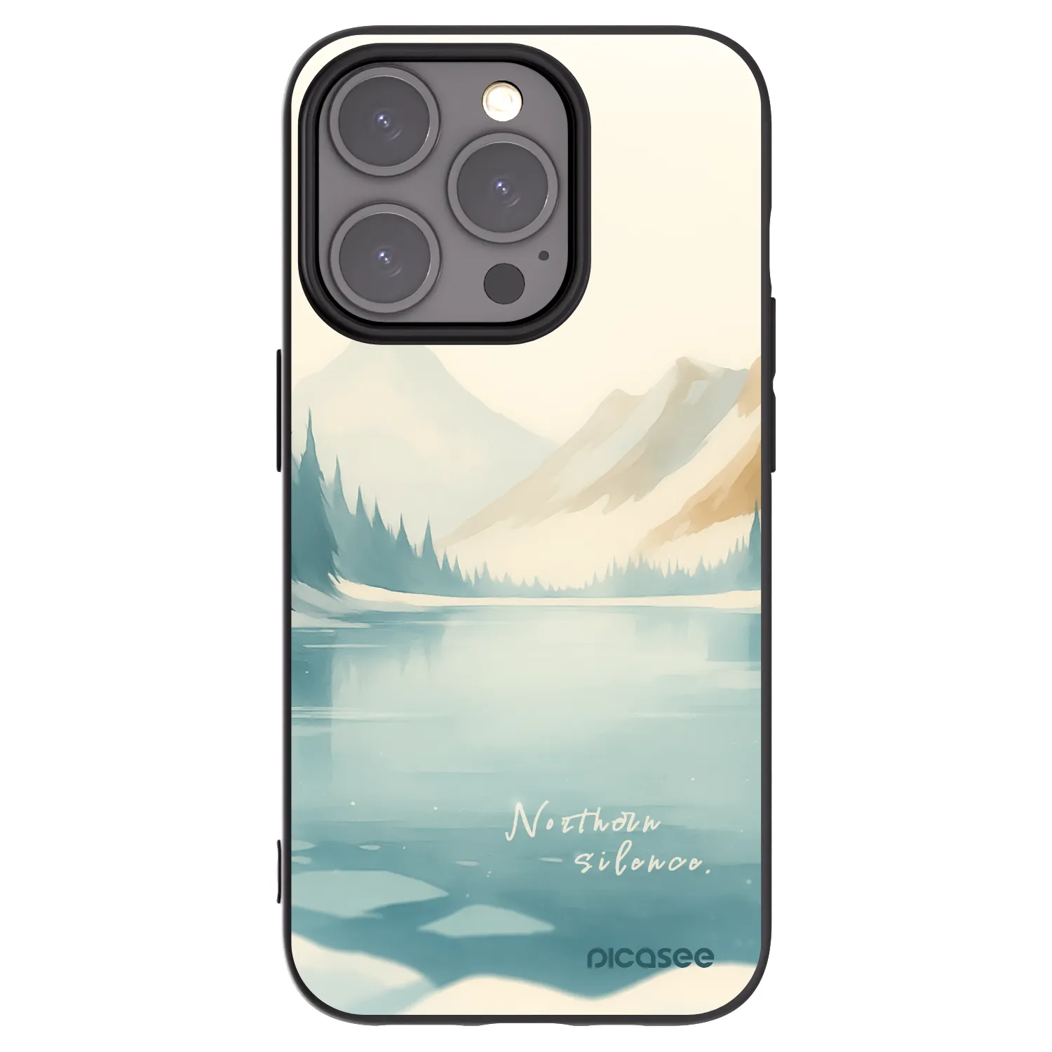 Picasee fekete szilikon tok az alábbi mobiltelefonokra Apple iPhone 15 Pro - NOTHERN SILENCE