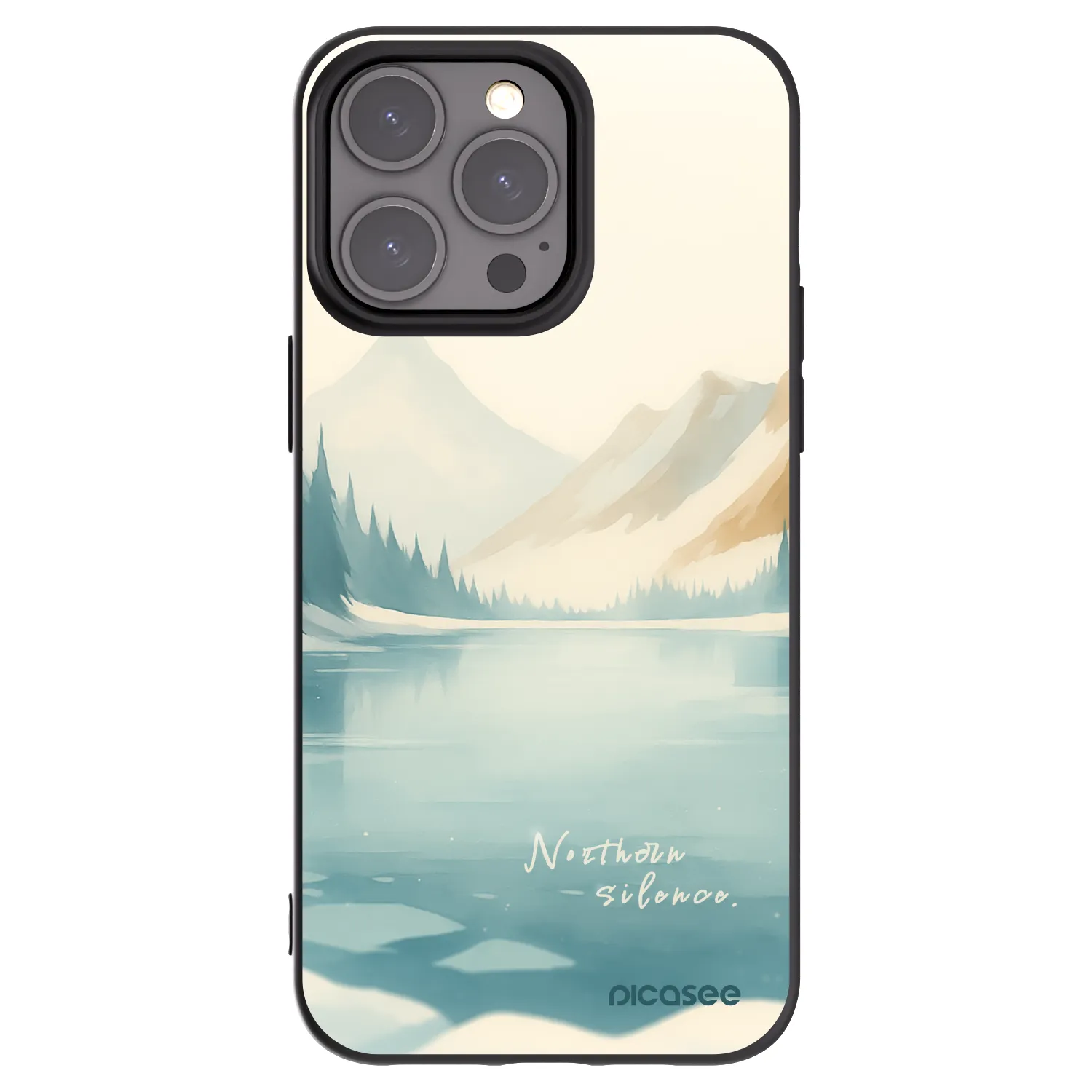 Picasee fekete szilikon tok az alábbi mobiltelefonokra Apple iPhone 15 Pro Max - NOTHERN SILENCE