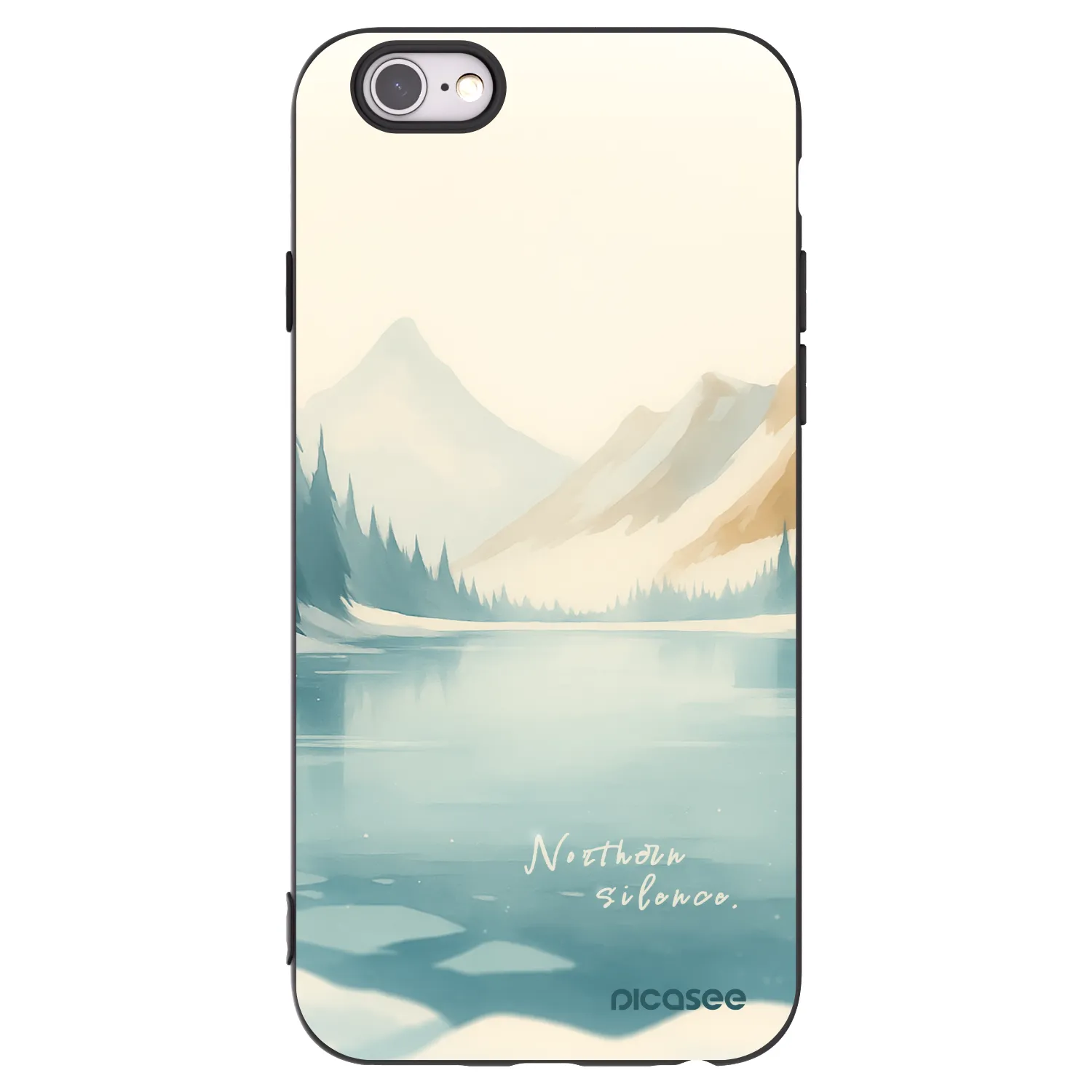 Picasee fekete szilikon tok az alábbi mobiltelefonokra Apple iPhone 6/6S - NOTHERN SILENCE