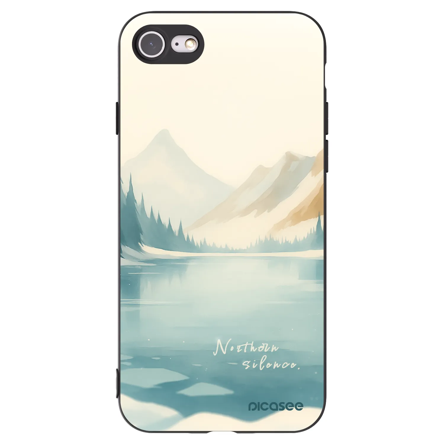 Picasee fekete szilikon tok az alábbi mobiltelefonokra Apple iPhone 8 - NOTHERN SILENCE