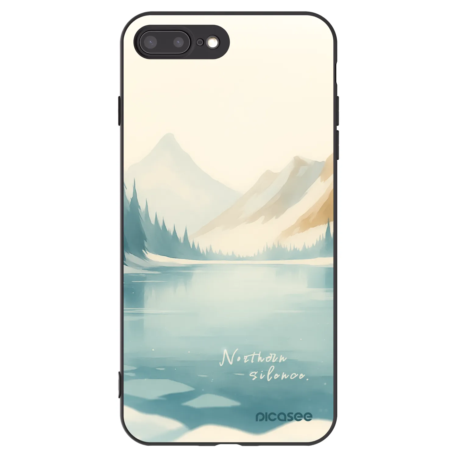 Picasee fekete szilikon tok az alábbi mobiltelefonokra Apple iPhone 8 Plus - NOTHERN SILENCE