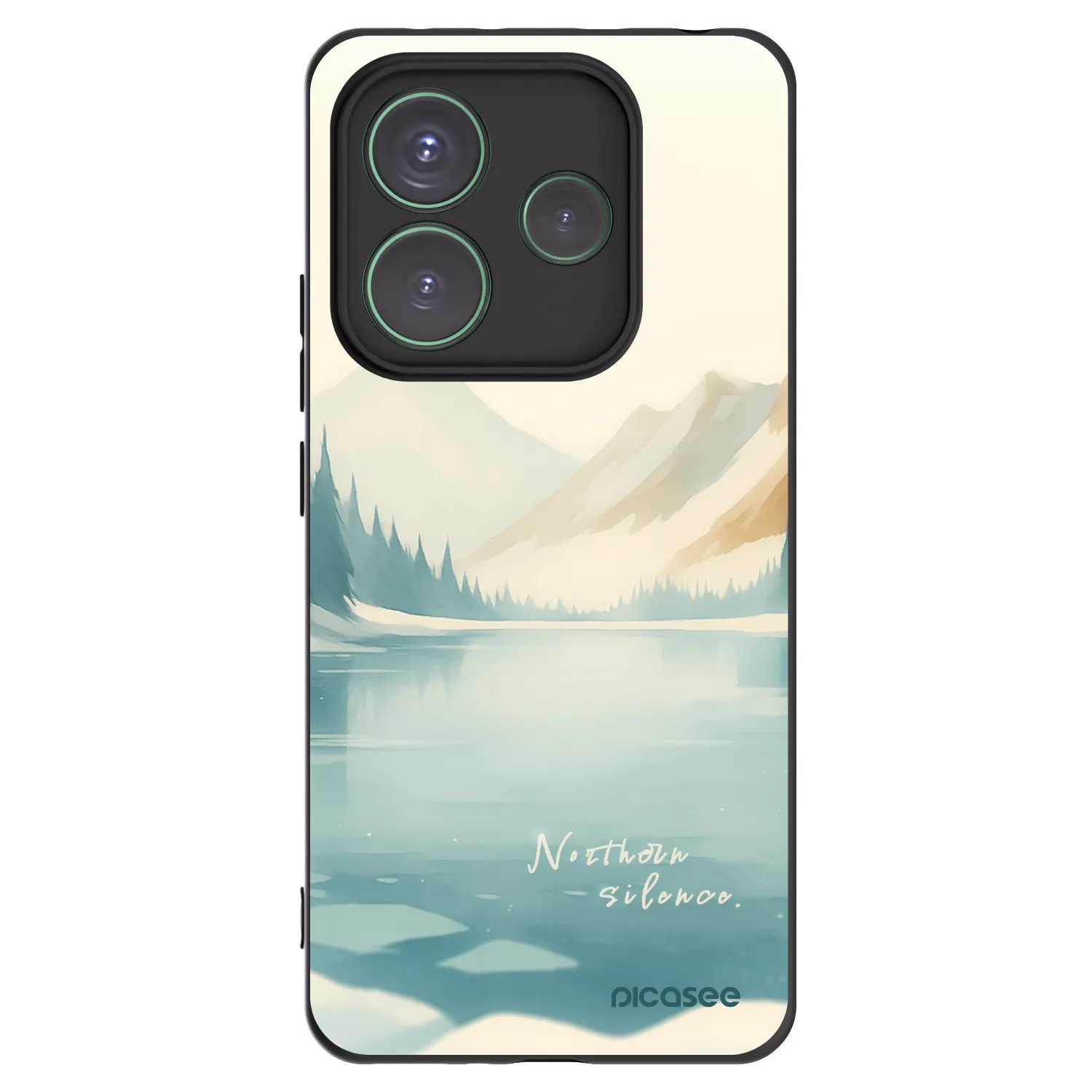 Picasee fekete szilikon tok az alábbi mobiltelefonokra Xiaomi Redmi Note 14 5G - NOTHERN SILENCE