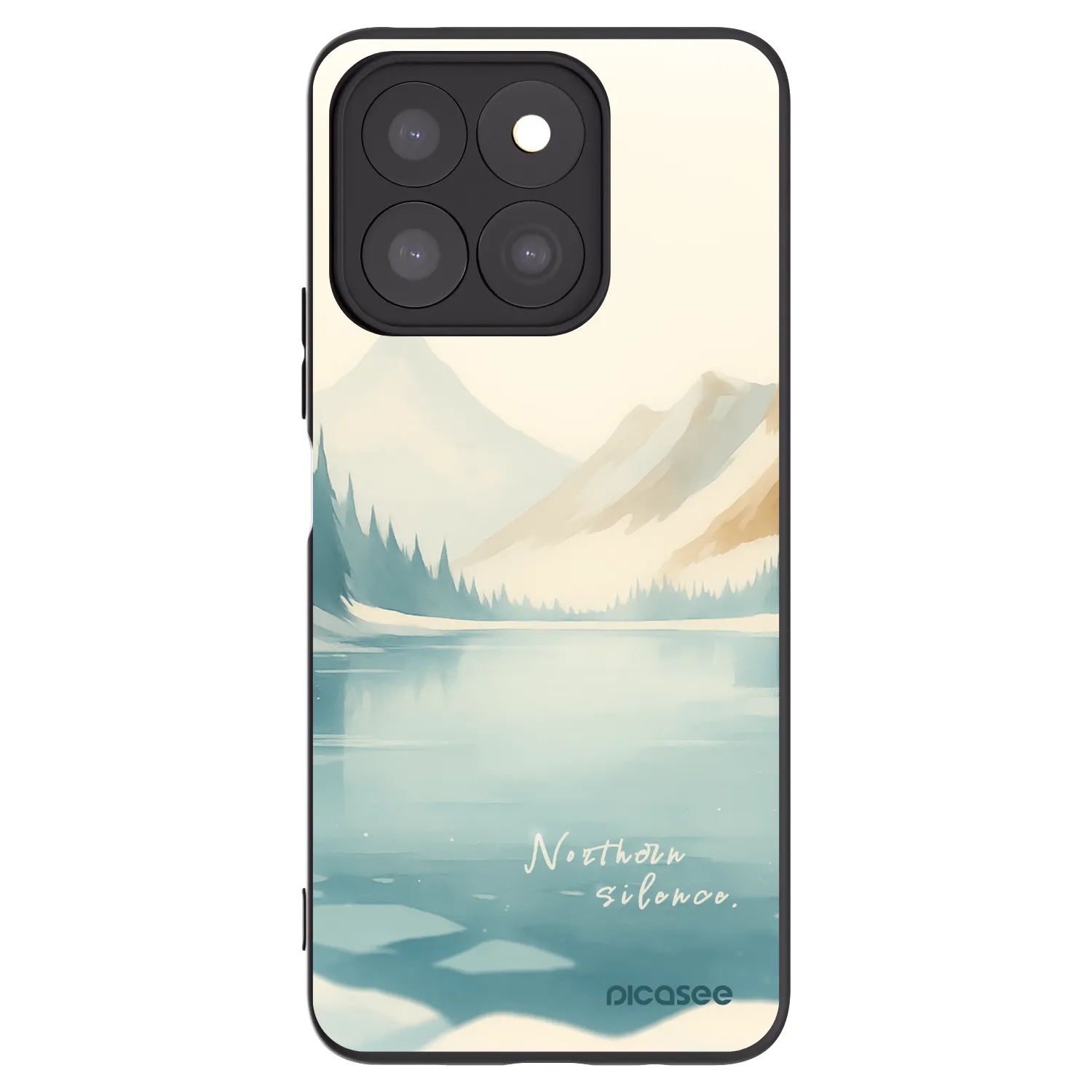 Picasee fekete szilikon tok az alábbi mobiltelefonokra Honor X8c - NOTHERN SILENCE